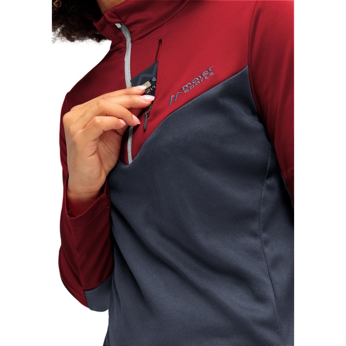 Maier Sports Fleecejacke Evii Perfekter Midlayer für Skifahrerinnen: warm, schnelltrocknend, bequem