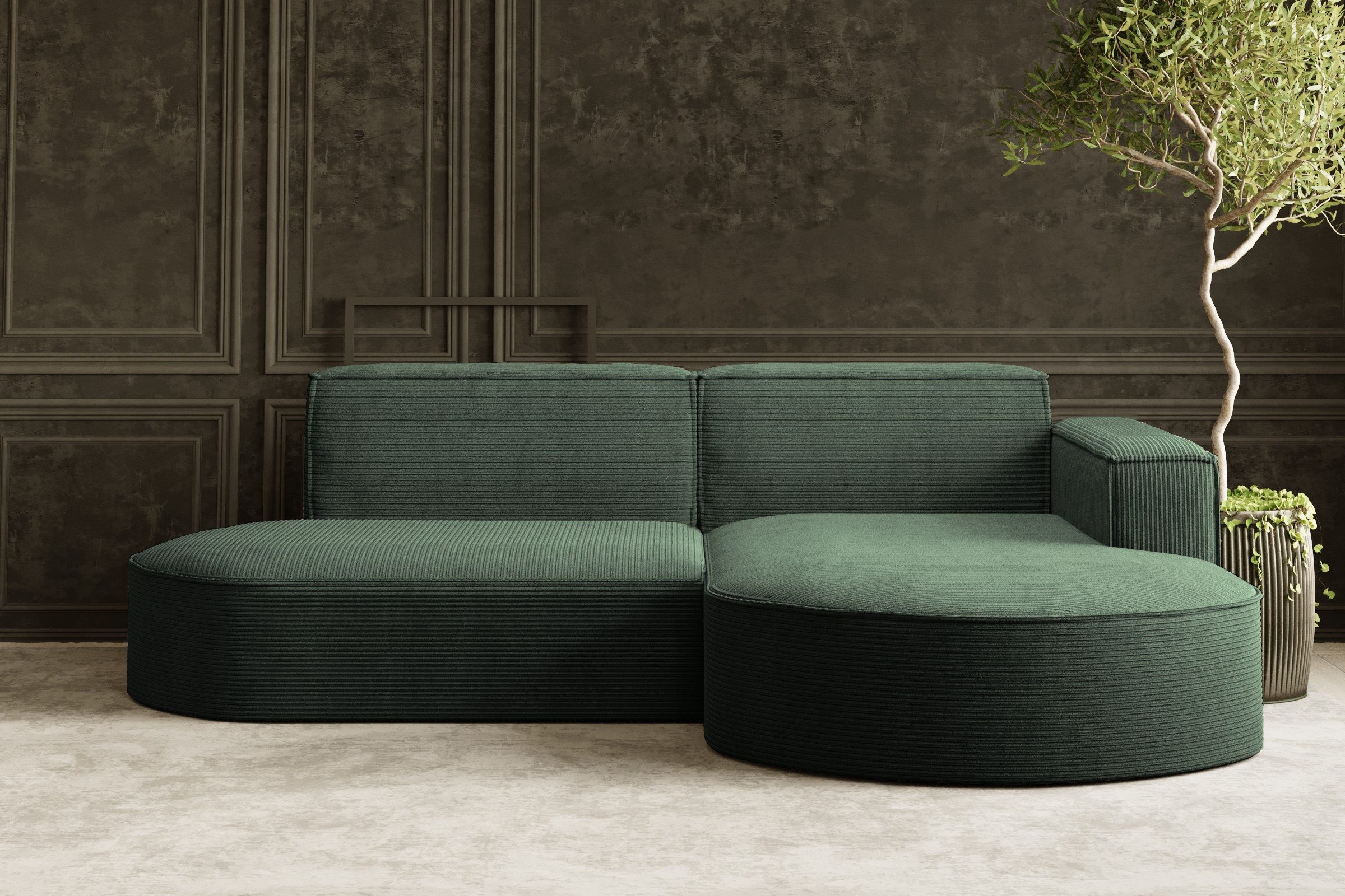 Kaiser Möbel Ecksofa Designer MODENA STUDIO L stoff Cord, Verita,Boucle, Ec günstig online kaufen