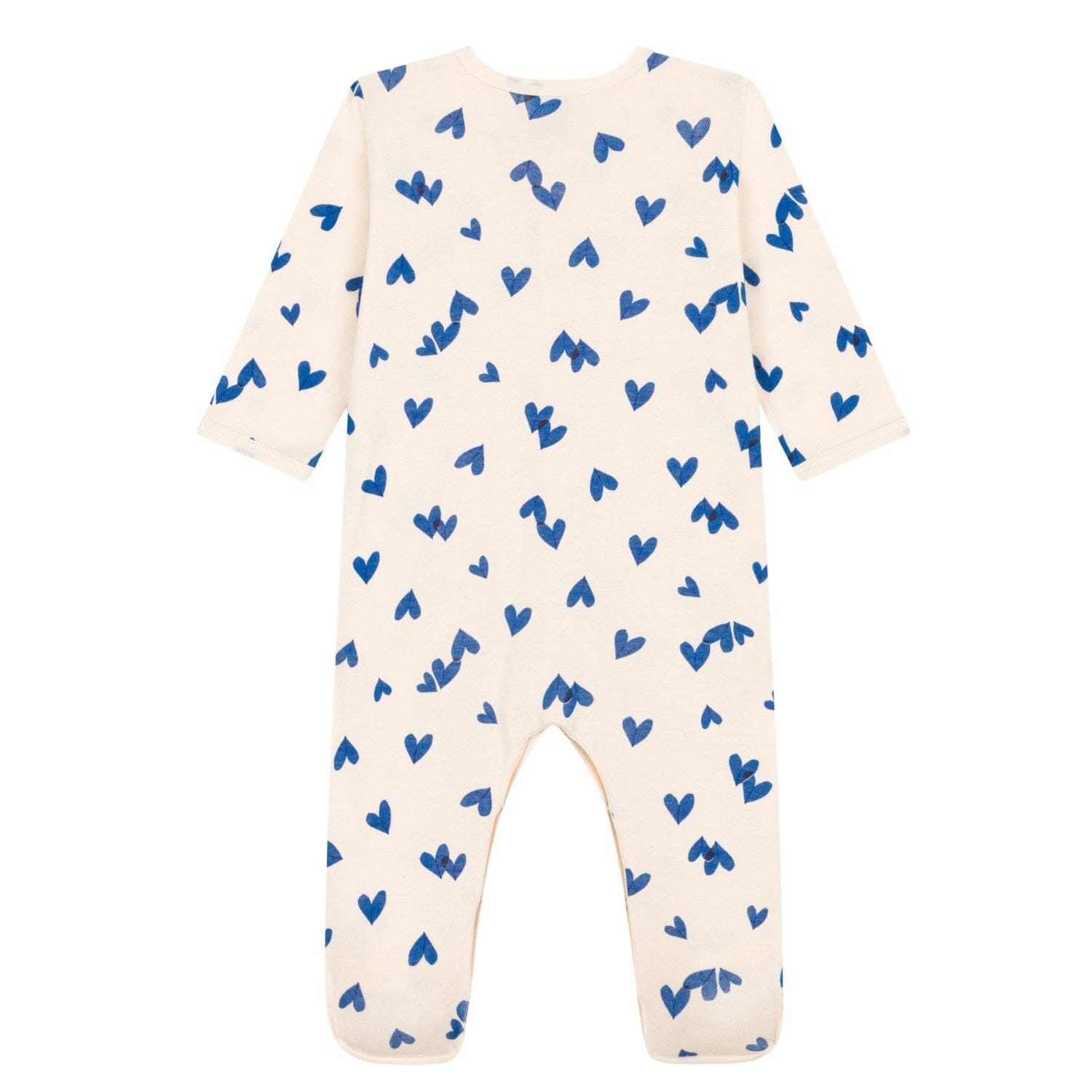 Petit Bateau Strampler Petit Bateau Bodysuit mit blauen Herzen aus Baumwolle