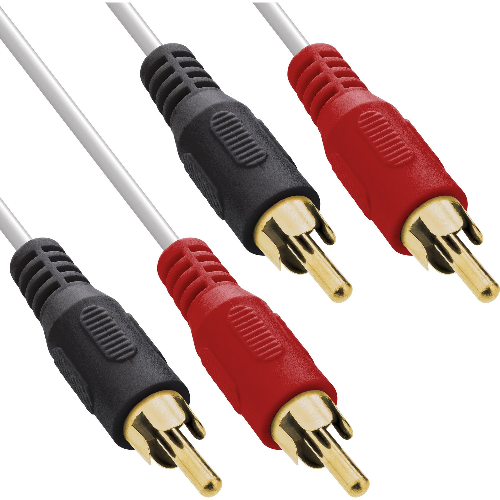 InLine Cinch Audiokabel, 2x Cinch Stecker/Stecker, 15 Meter | Schwarz, Standardqualität