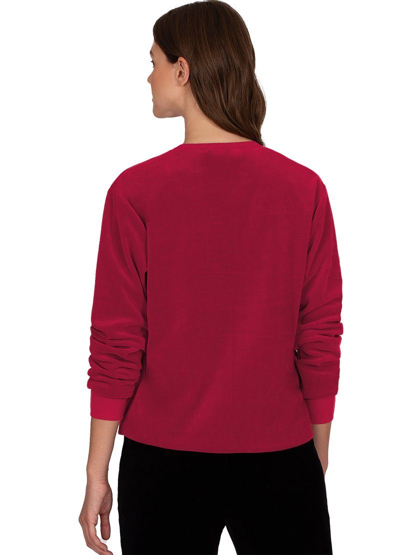 Sweatshirt Trigema TRIGEMA Nicki-Shirt rubin