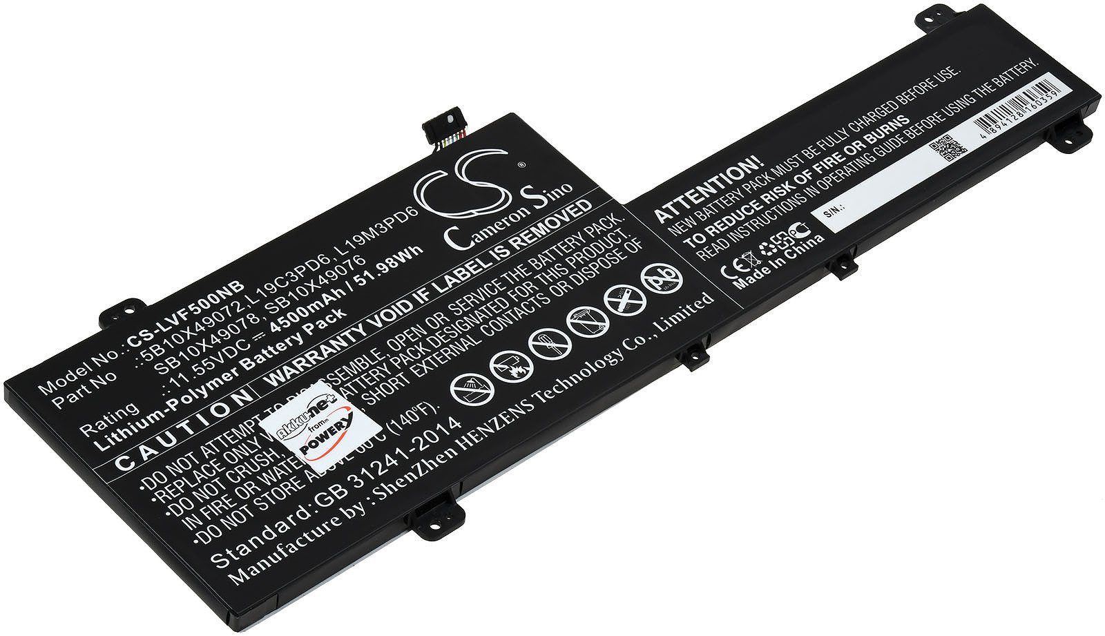 Powery Akku f. Lenovo Flex 5-14ITL05 82HS008CAU Laptop-Akku 4500 mAh (11.55 V)