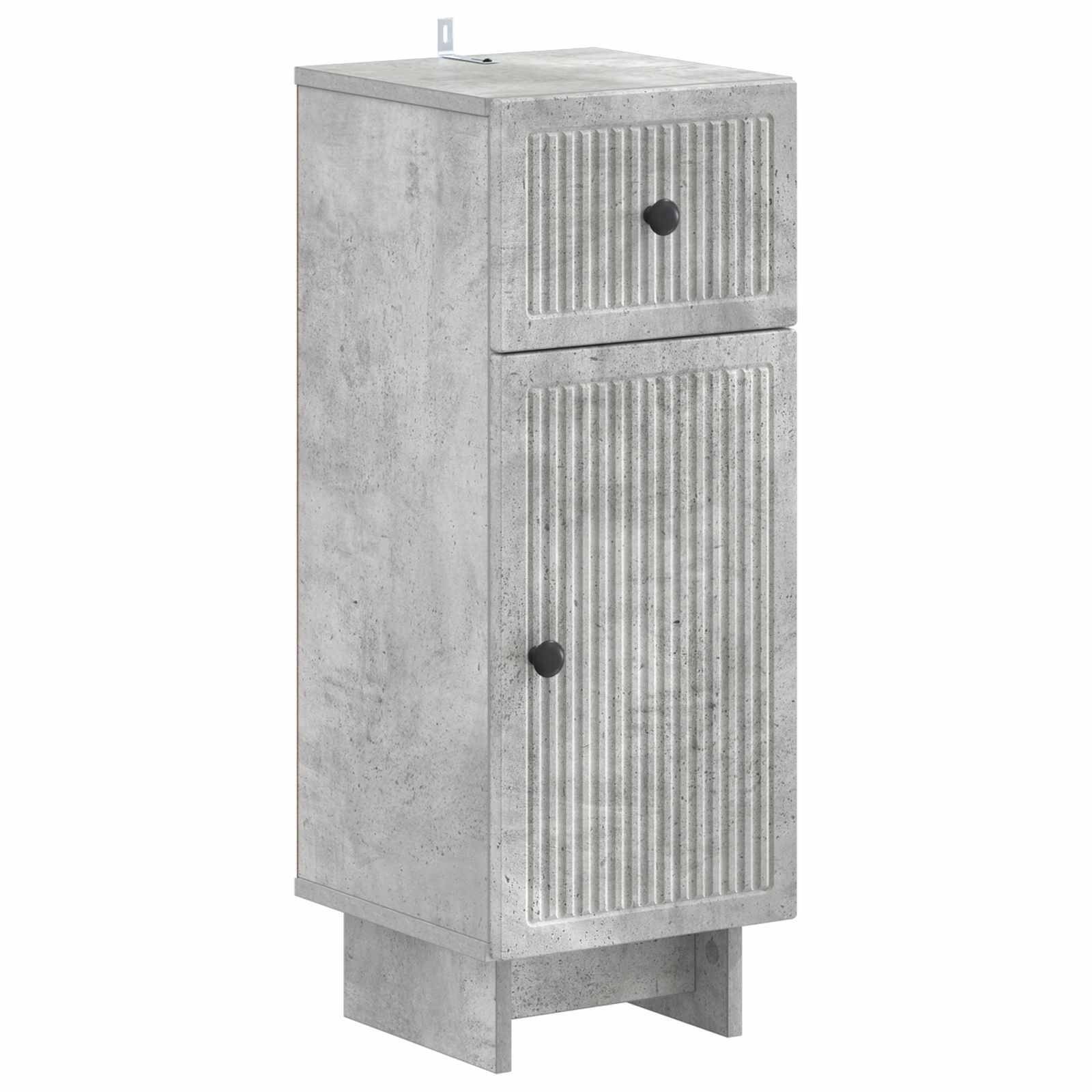 vidaXL Badezimmerspiegelschrank Badezimmer Aufbewahrungsschrank EDE Betongrau 30 x 31 x 80 cm