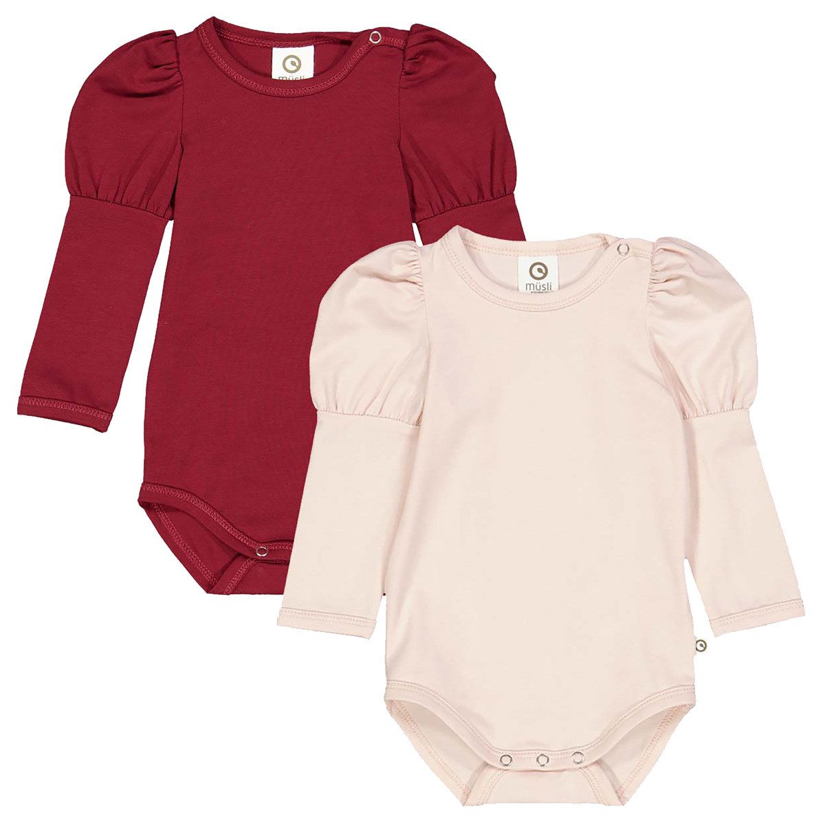 Müsli by GREEN COTTON Langarmbody 1582072200 Mädchen (2-tlg) Langarm Einteiler, Body, Longsleeve-Body, Bodysuit, Stretchbody