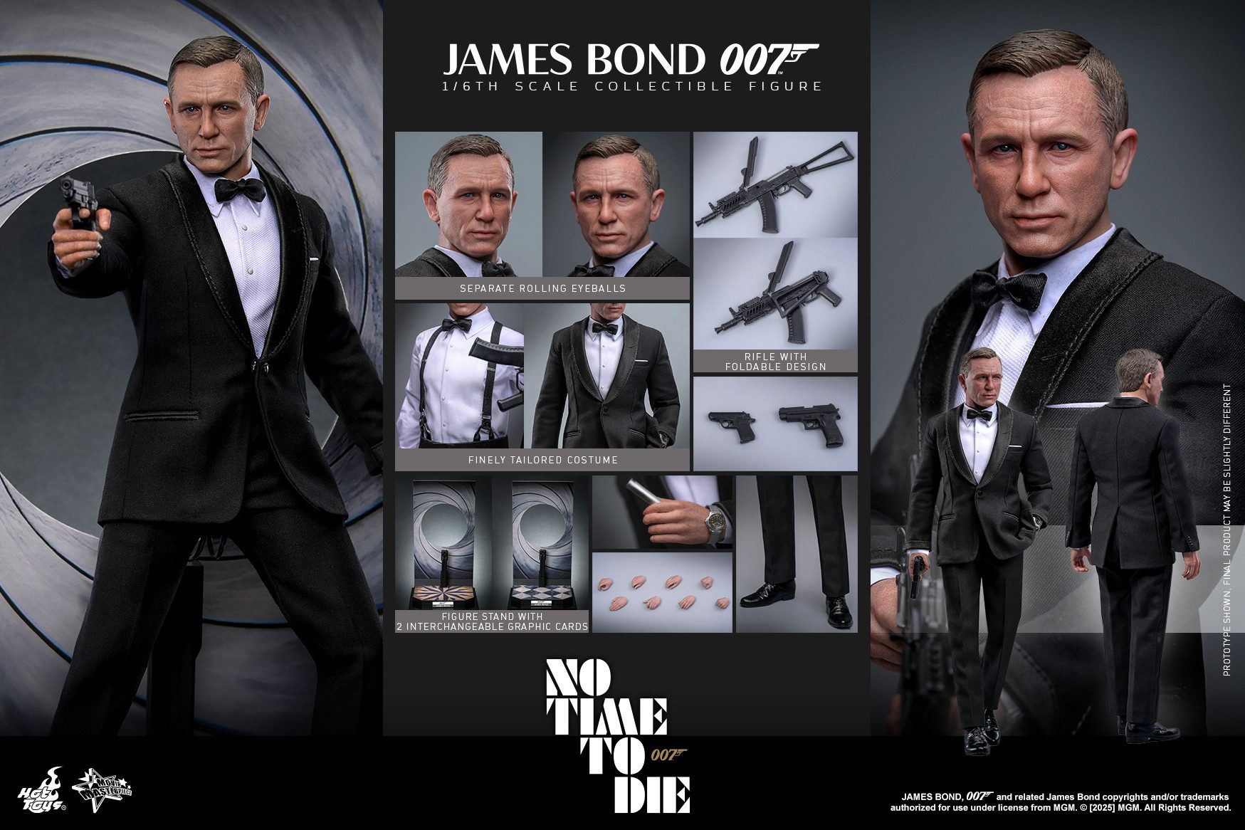 Hot Toys Actionfigur Hot Toys No Time to Die Movie Masterpiece 1/6 James Bond 30 cm Actionf