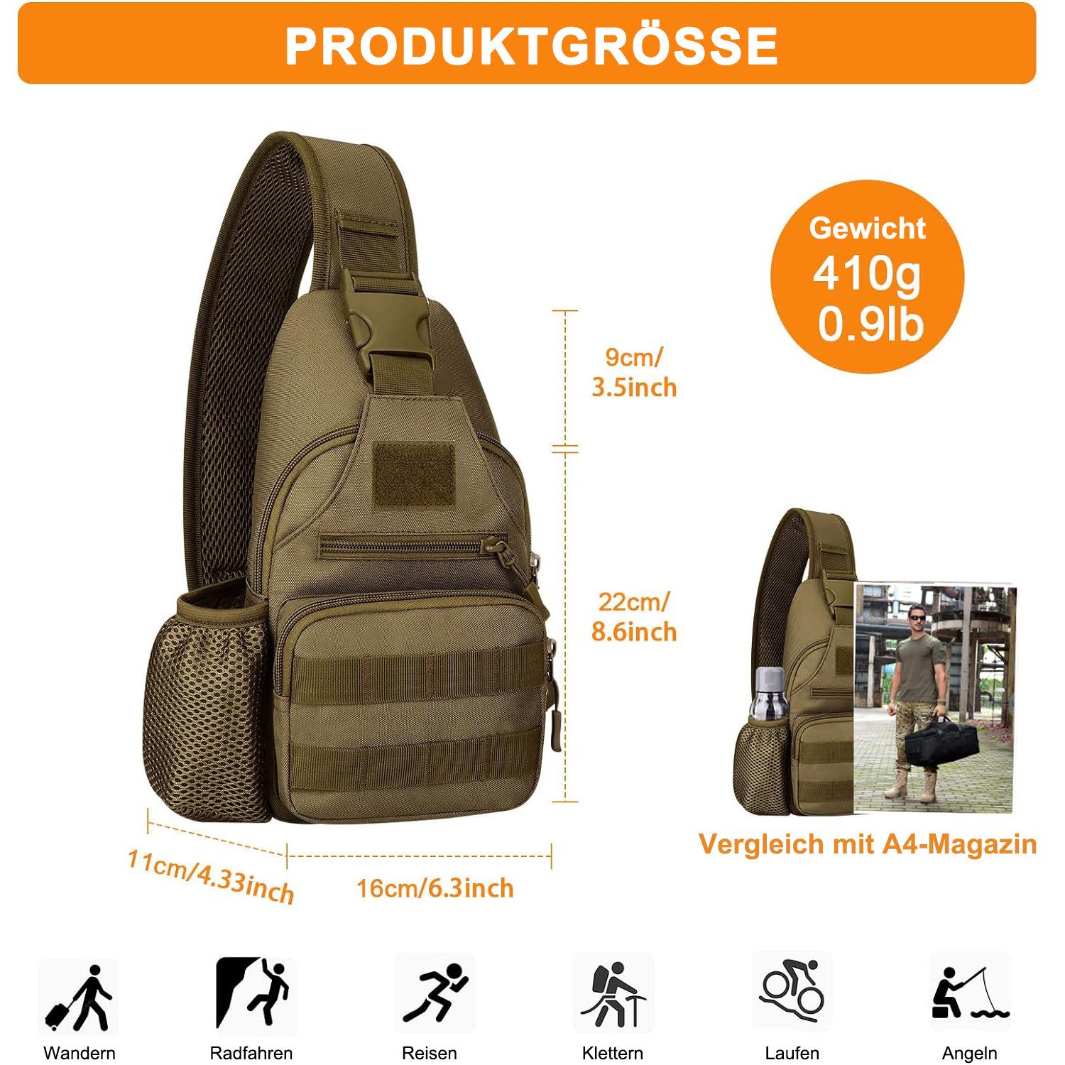 HAUSS SPOLE Umhängetasche Schultertasche Schulter Rucksack günstig online kaufen