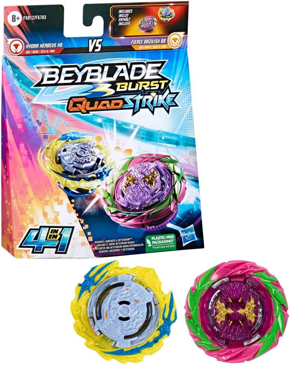 Speed-Kreisel Hasbro F6783EU4; F6812EU40 - BEY QS FIERCE BAZILISK AND HYDRA KERBEUS