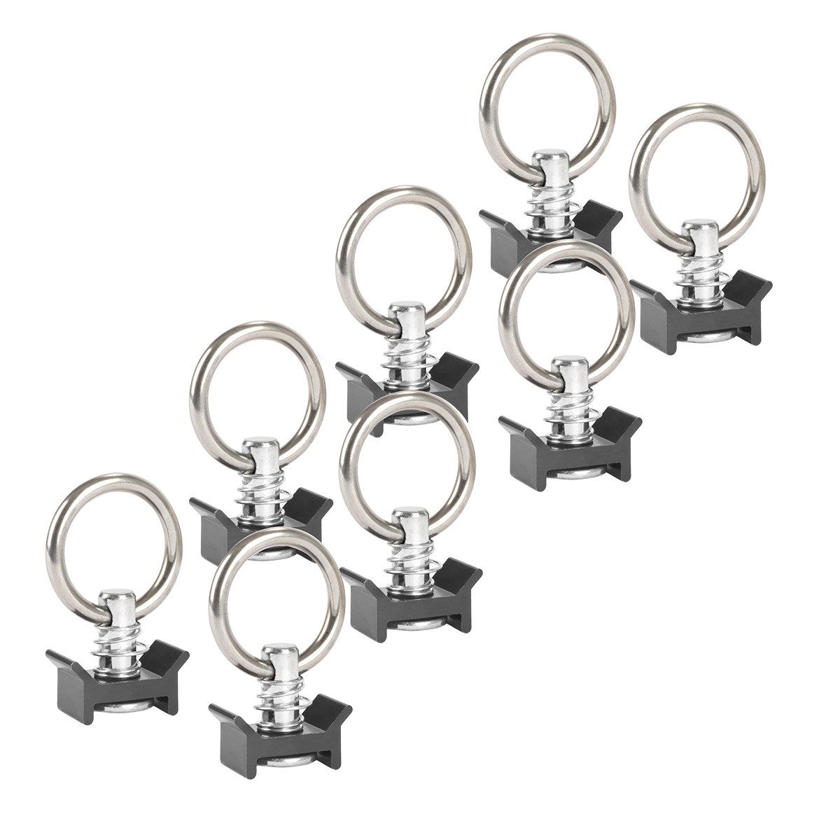 STAHLWERK Spanngurt Zurrösen 8er Set Fitting O-Ring Ösen Zurrringe (Packung, 8-St., Set) mit einem Durchmesser von 3 cm