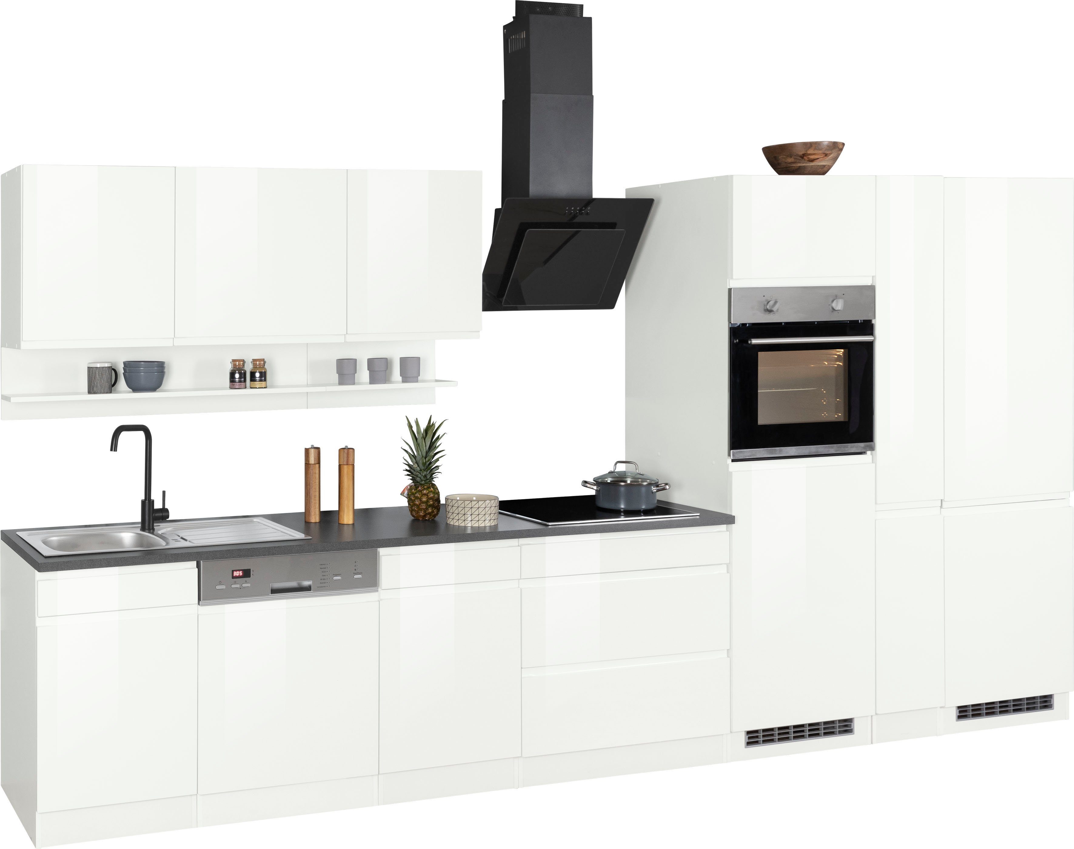 KOCHSTATION Küchenzeile KS-Virginia, Breite 390 cm, mit Glaskeramik-oder In günstig online kaufen