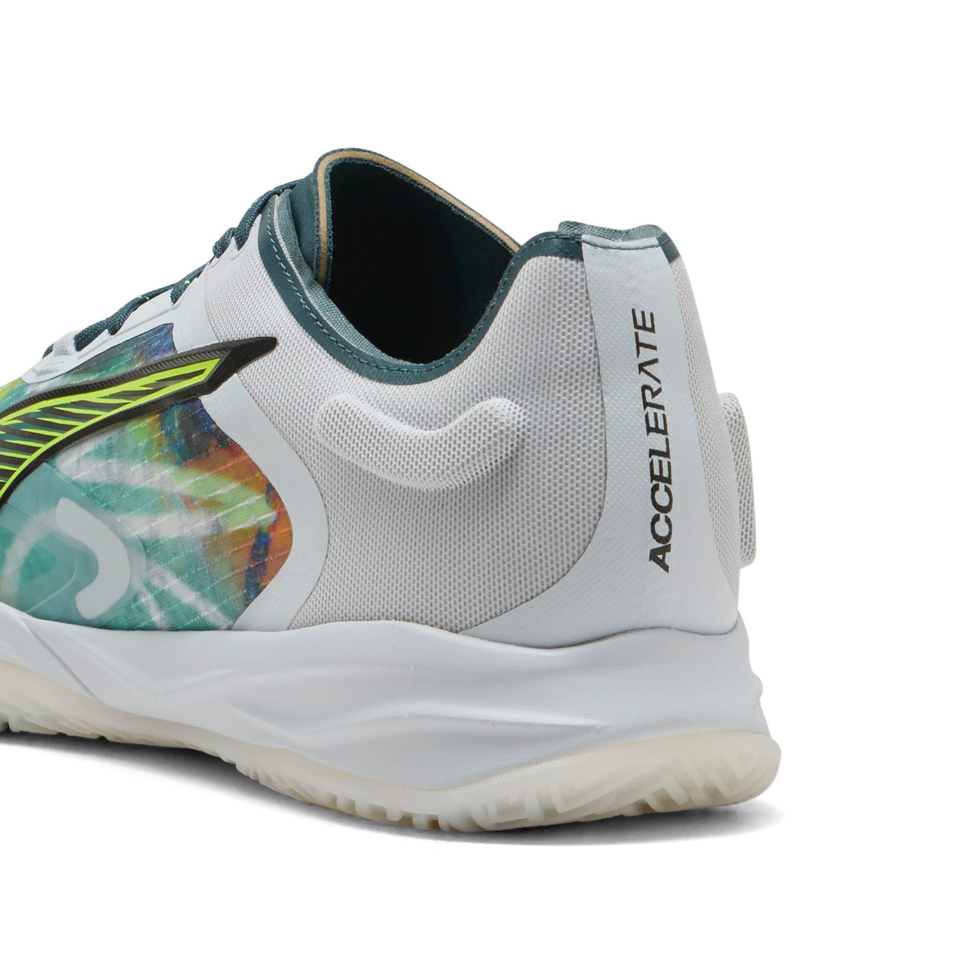 PUMA Accelerate Nitro SQD 4 BERLIN Silver Mist-Yellow Alert-Gray Handballschuh