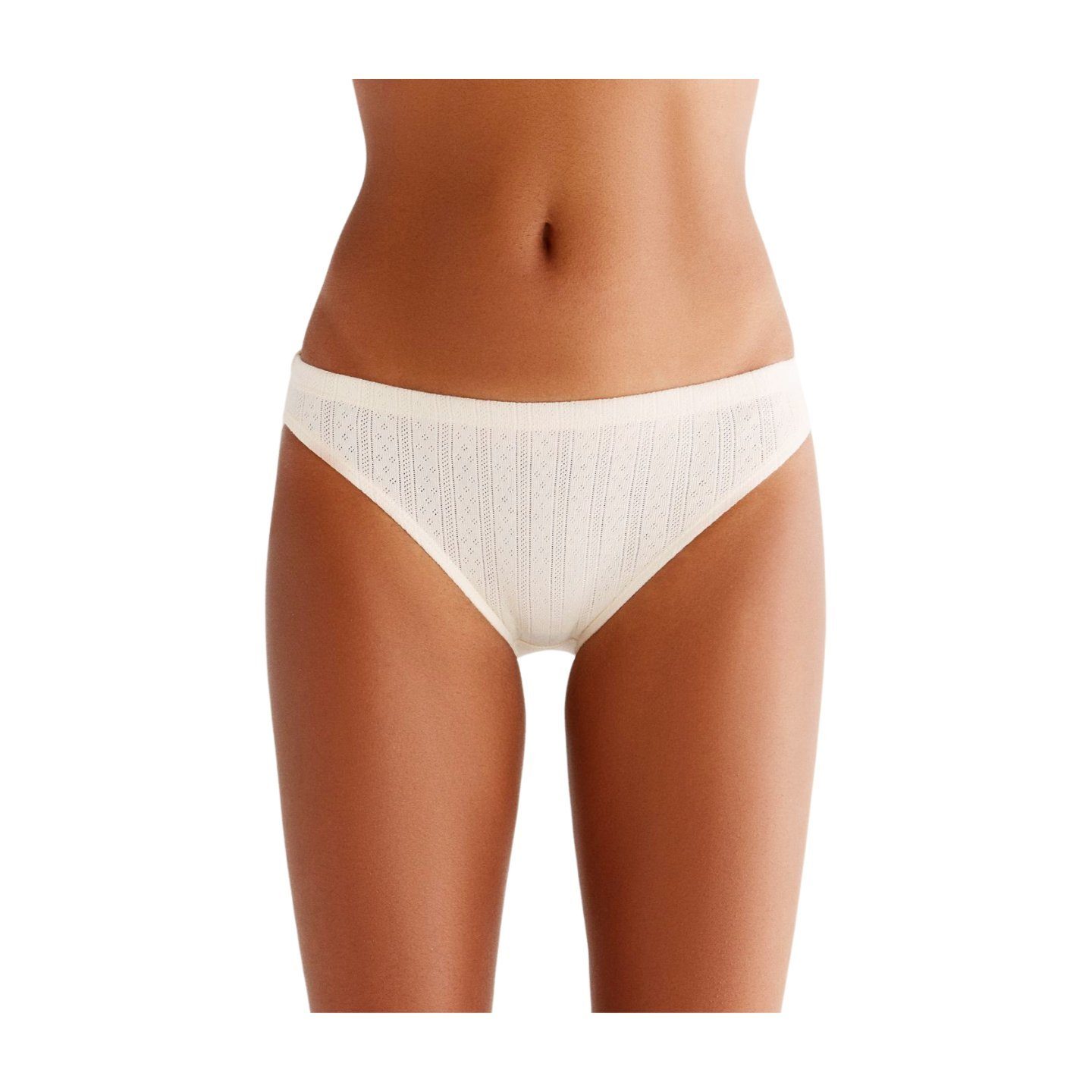 Slip Damenslip - Jacquard, Natur (6er Pack)
