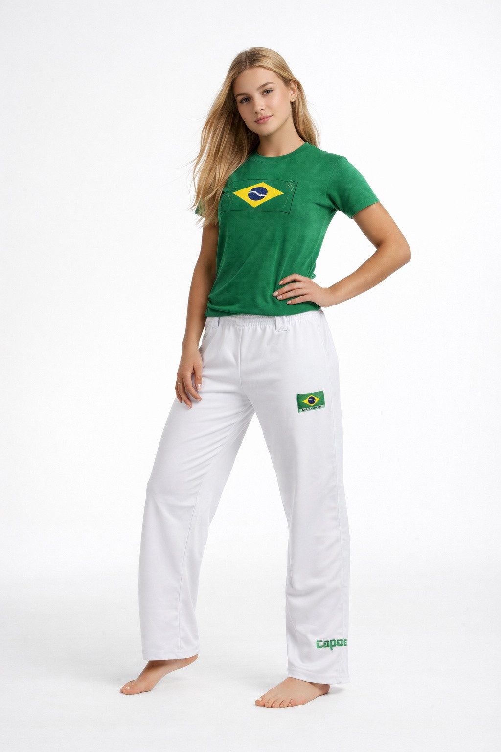BAY-Sports Sporthose Capoeira Hose Kampfsport Capoeirahose Brasilien (1-tlg) Yoga Jogging Pilates Tai Chi Kinder und Erwachsene