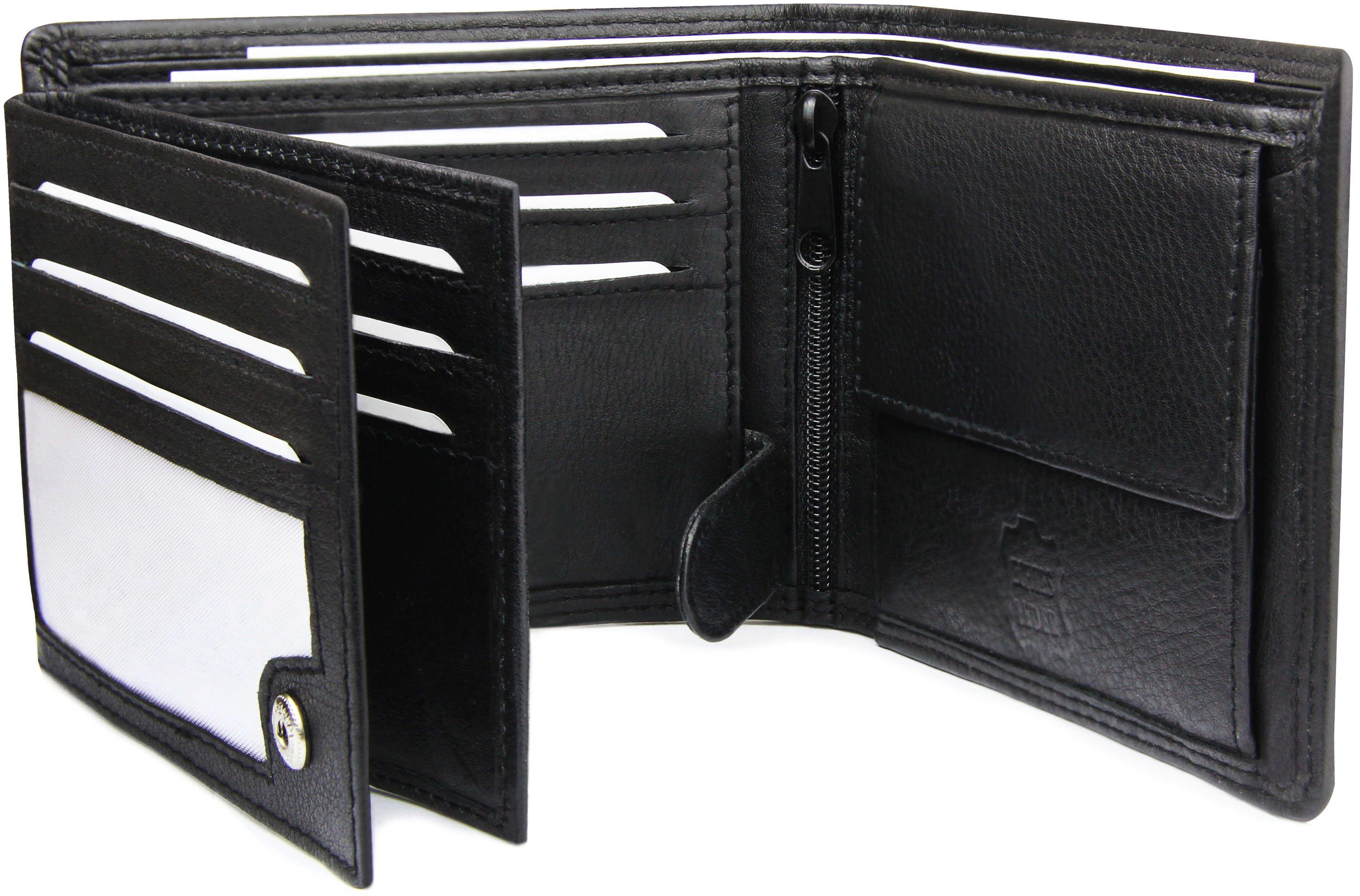 Frentree Geldbörse »LB-02A«, Portemonnaie mit 12 Kartenfächern und  RFID-Schutz, aus echtem Nappaleder, mit Geschenkbox online kaufen | OTTO