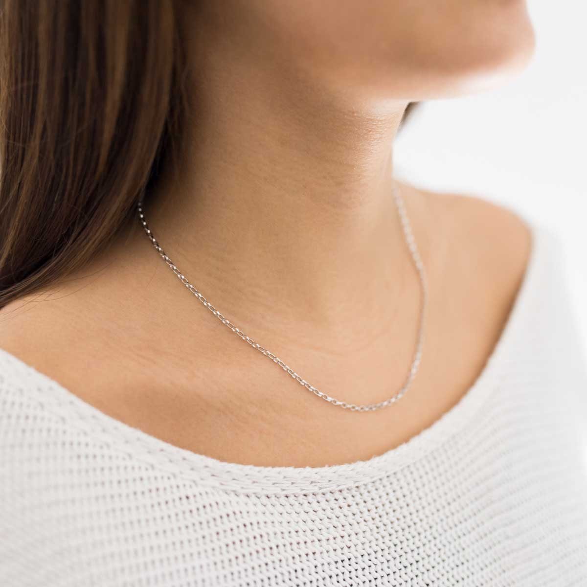 Materia Gliederkette Damen Erbskette Silber oval günstig online kaufen