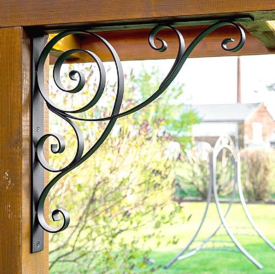 DanDiBo Wandbefestigung Konsole 50x50 cm Kopfbänder Schmiedeeisen Metall Wi günstig online kaufen