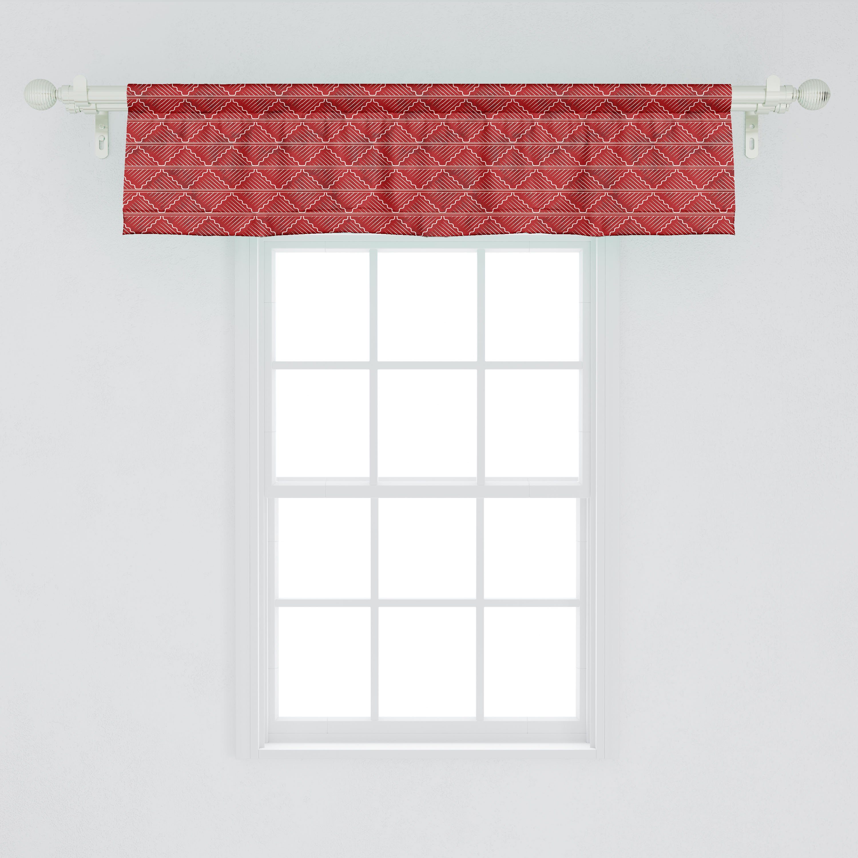 Scheibengardine Vorhang Volant Japanische traditionell Leafage Küche Abakuhaus, mit Dekor Microfaser, für Schlafzimmer Curved Stangentasche
