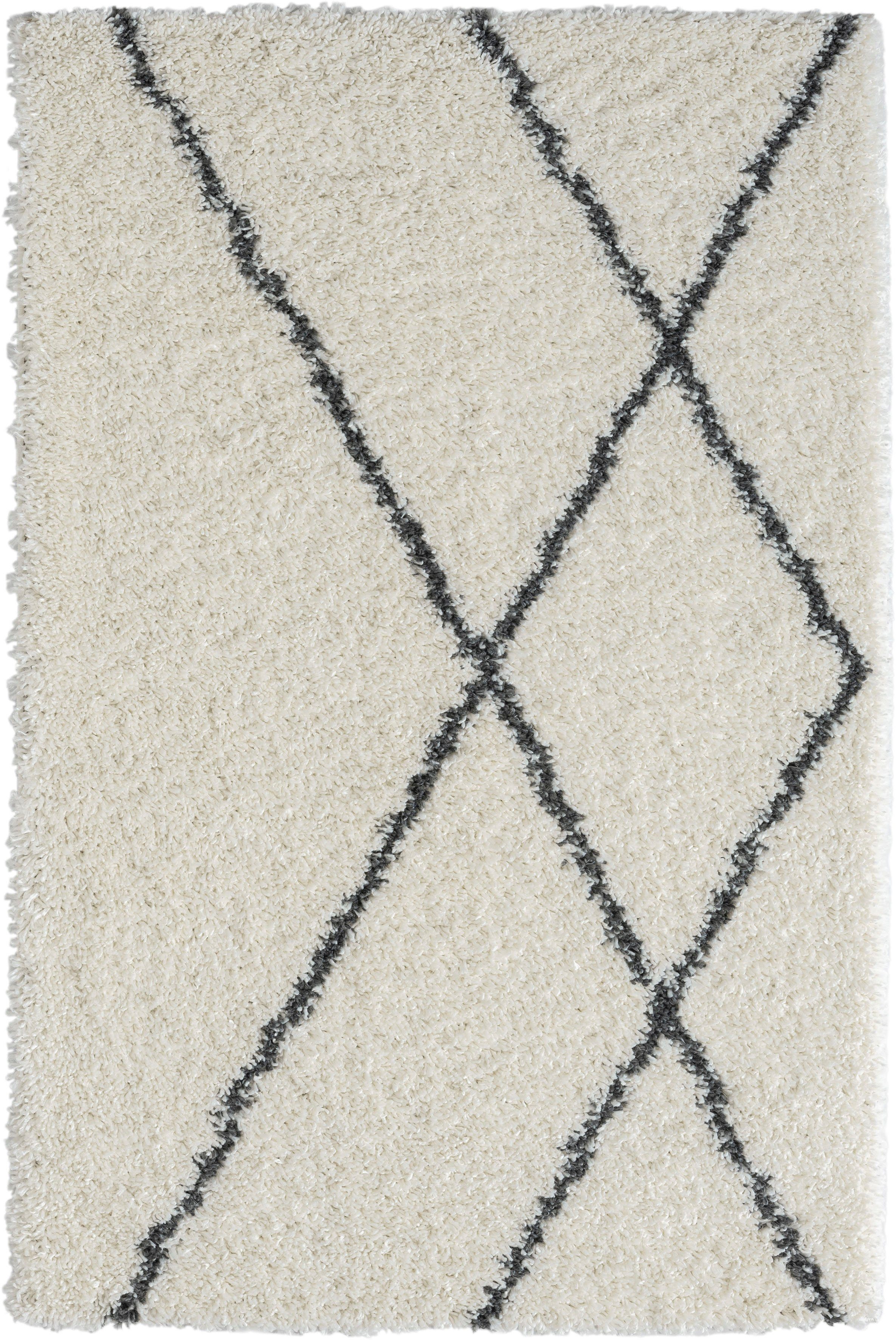 Myflair Möbel & Accessoires Hochflor-Teppich »My Shaggy Raute«, rechteckig, günstig online kaufen