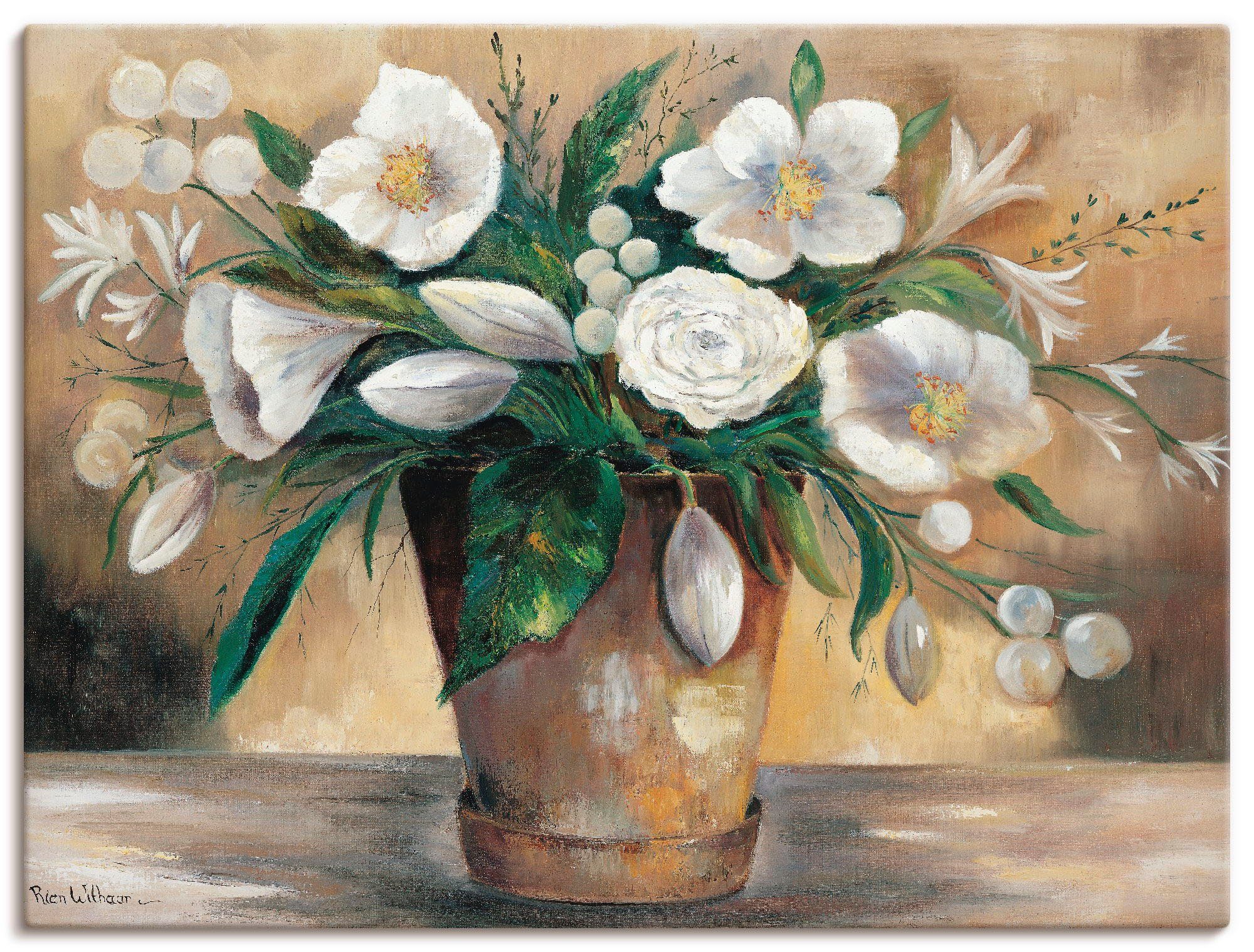 Artland Leinwandbild Combination der Reinheit I, Blumen (1 St), auf Keilrahmen gespannt