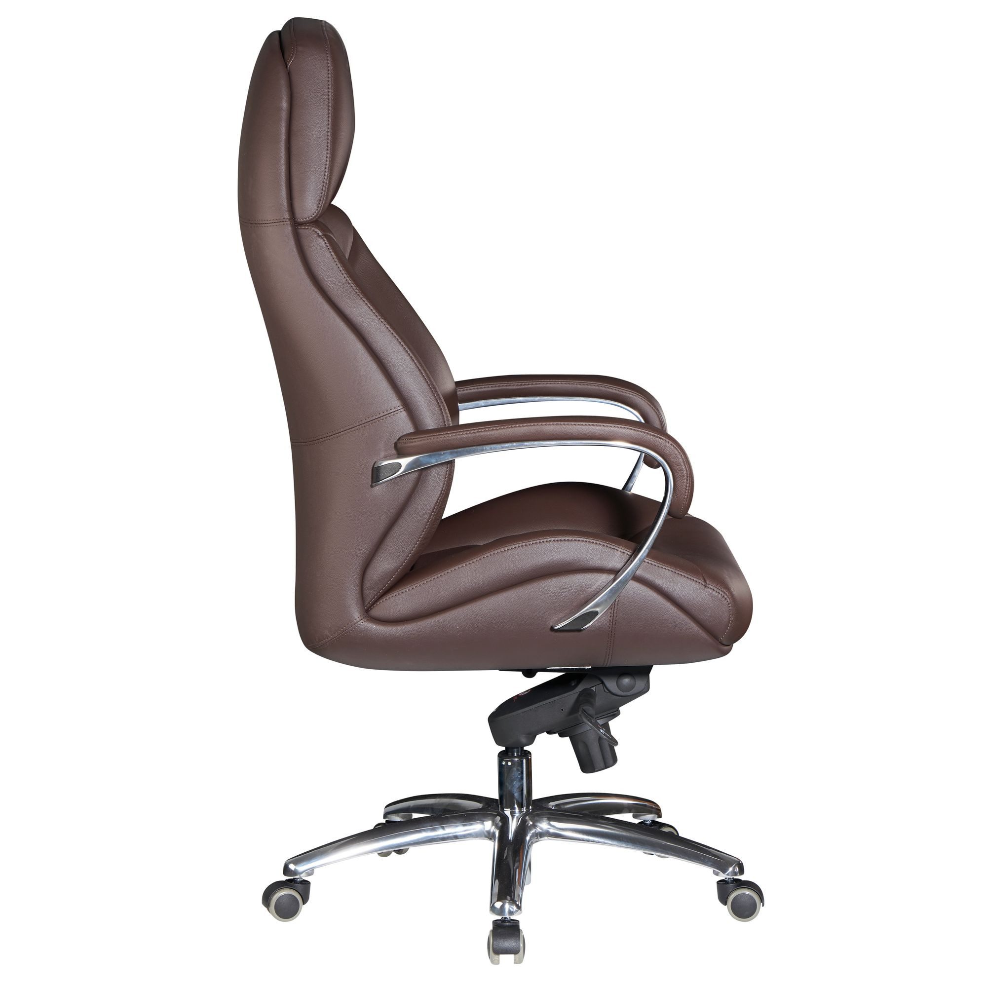 FINEBUY Chefsessel FB26236 (Echtleder Braun, Schreibtischstuhl günstig online kaufen