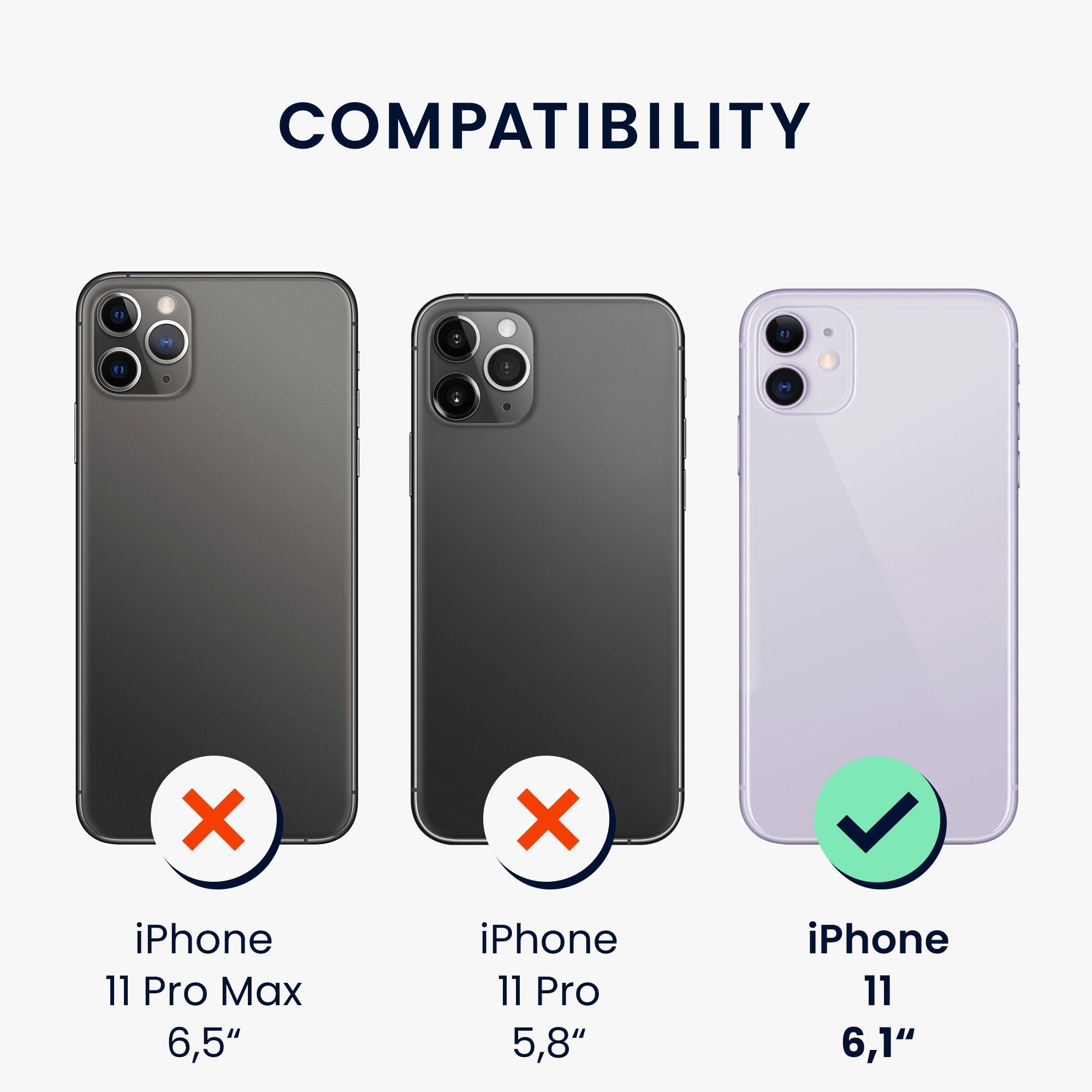 kwmobile Handyhülle Hülle für Apple iPhone 11, Handyhülle TPU Cover Bumper Case