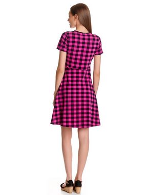 Pussy Deluxe A-Linien-Kleid Back to 1955 pink checkered