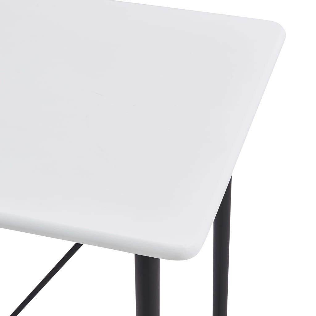 Design Weiß Stehtisch Küche,eckig,Modern Bartisch MDF-Tischplatte Metallbeine, und DOTMALL