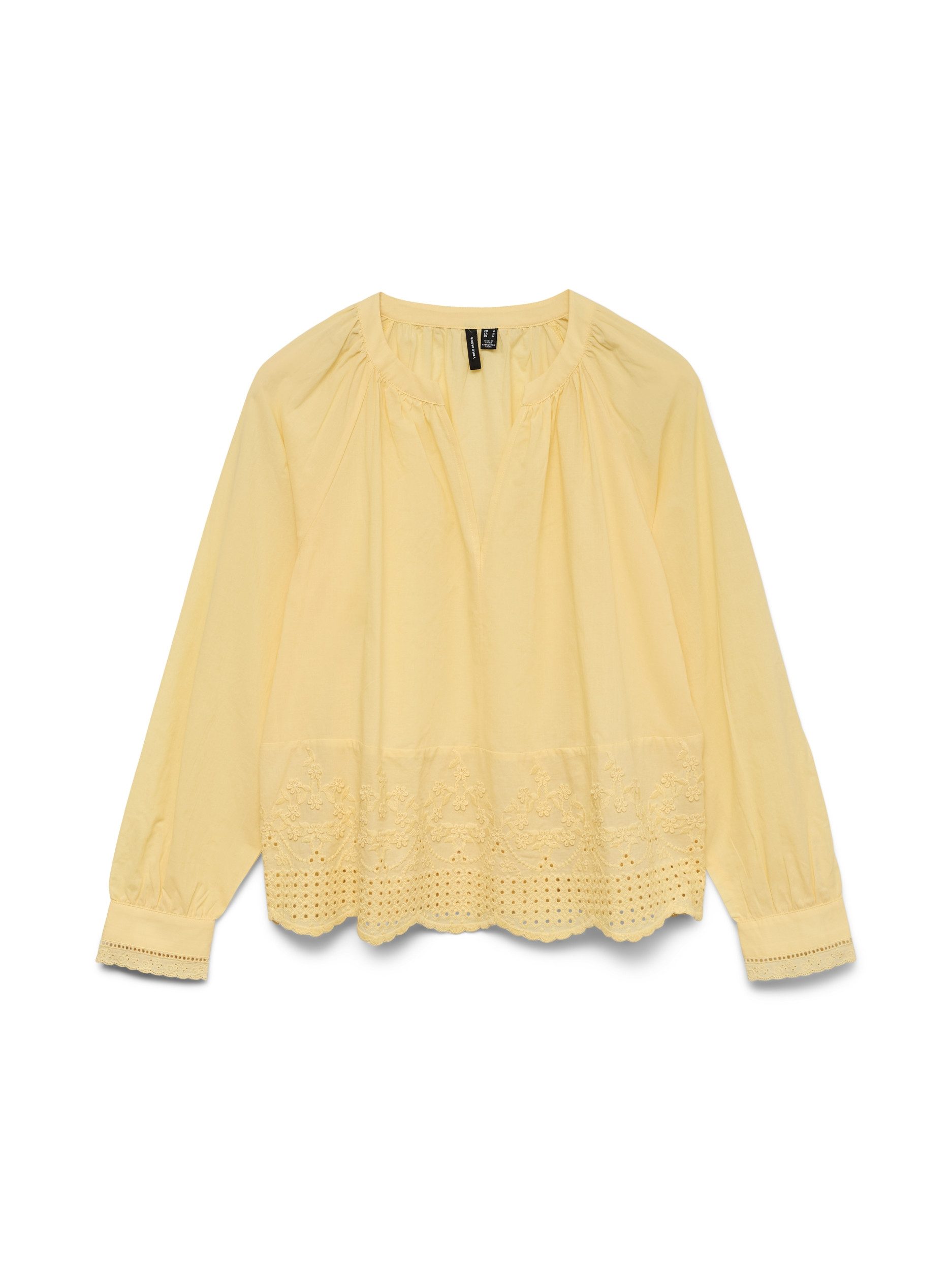 Vero Moda Schlupfbluse VMMILANA LS TOP WVN, Golden Haze