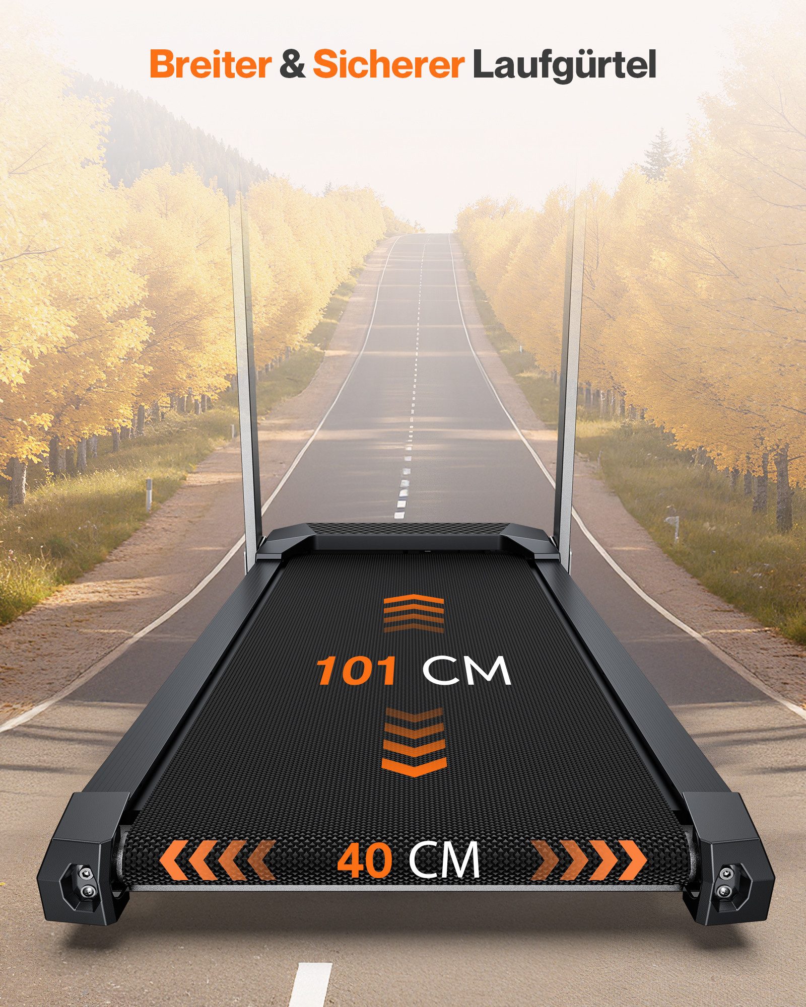 Cardirun Laufband mit Steigungsfunktion – 3,0 PS leises Modell für Zuhause, Klappbar (1-tlg., Pulssensor, Bluetooth-Lautsprecher, LED-Display, Transportrollen), Max. Belastbarkeit 160 kg, 12 km/h & App-Steuerung