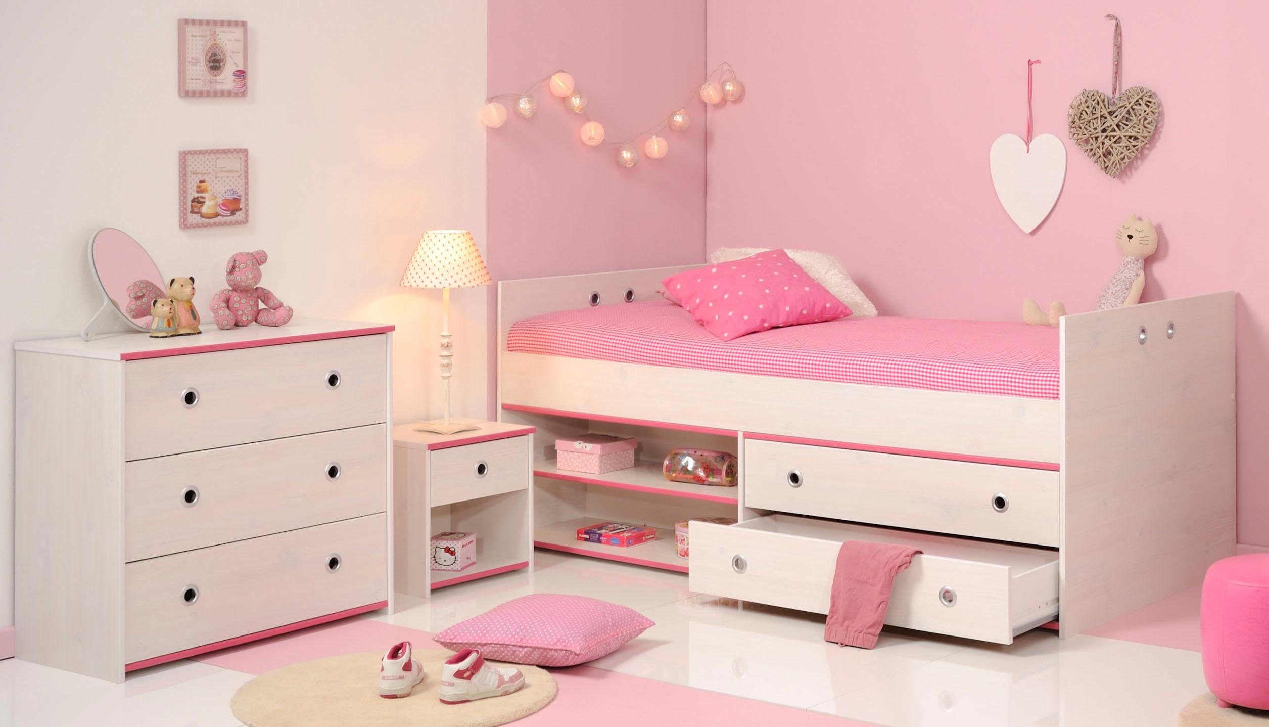 Parisot Jugendzimmer-Set Smoozy, (Set, 3-tlg., Stauraumbett, Nachttisch und günstig online kaufen