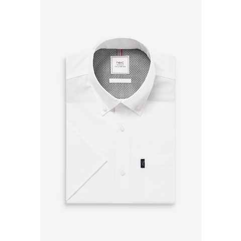Next Kurzarmhemd Bügelleichtes Regular Fit Button-down-Oxfordhemd (1-tlg)