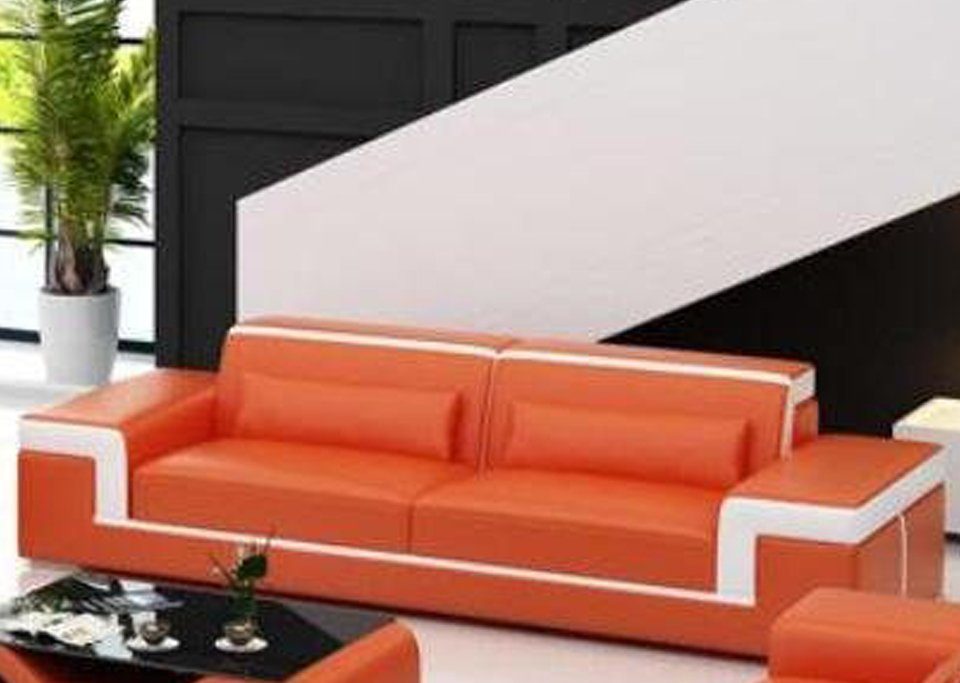 JVmoebel Sofa Designer Dreisitzer Luxus Sofa Polstermöbel stilvolles Design Neu, Made in Europe