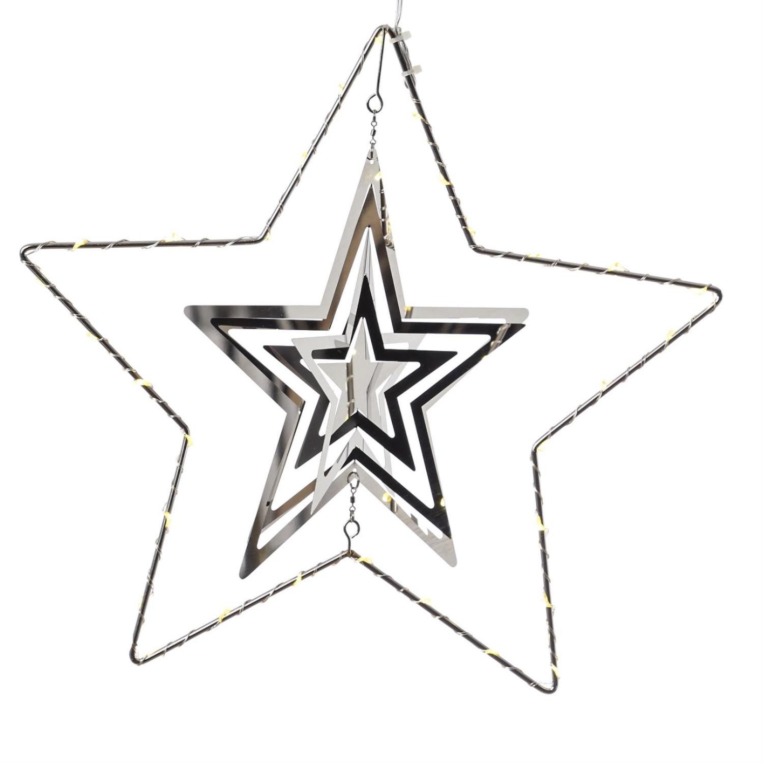 MARELIDA LED Stern LED Stern 3D Dekohänger Metallstern Weihnachtsstern Time günstig online kaufen