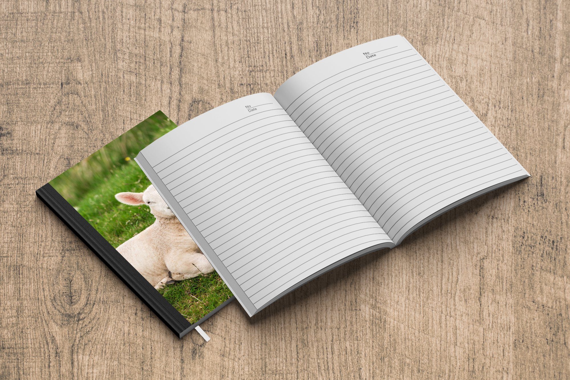Lamm, MuchoWow Haushaltsbuch A5, - - Merkzettel, Seiten, Notizheft, Tagebuch, Notizbuch Journal, Schafe Tiere 98