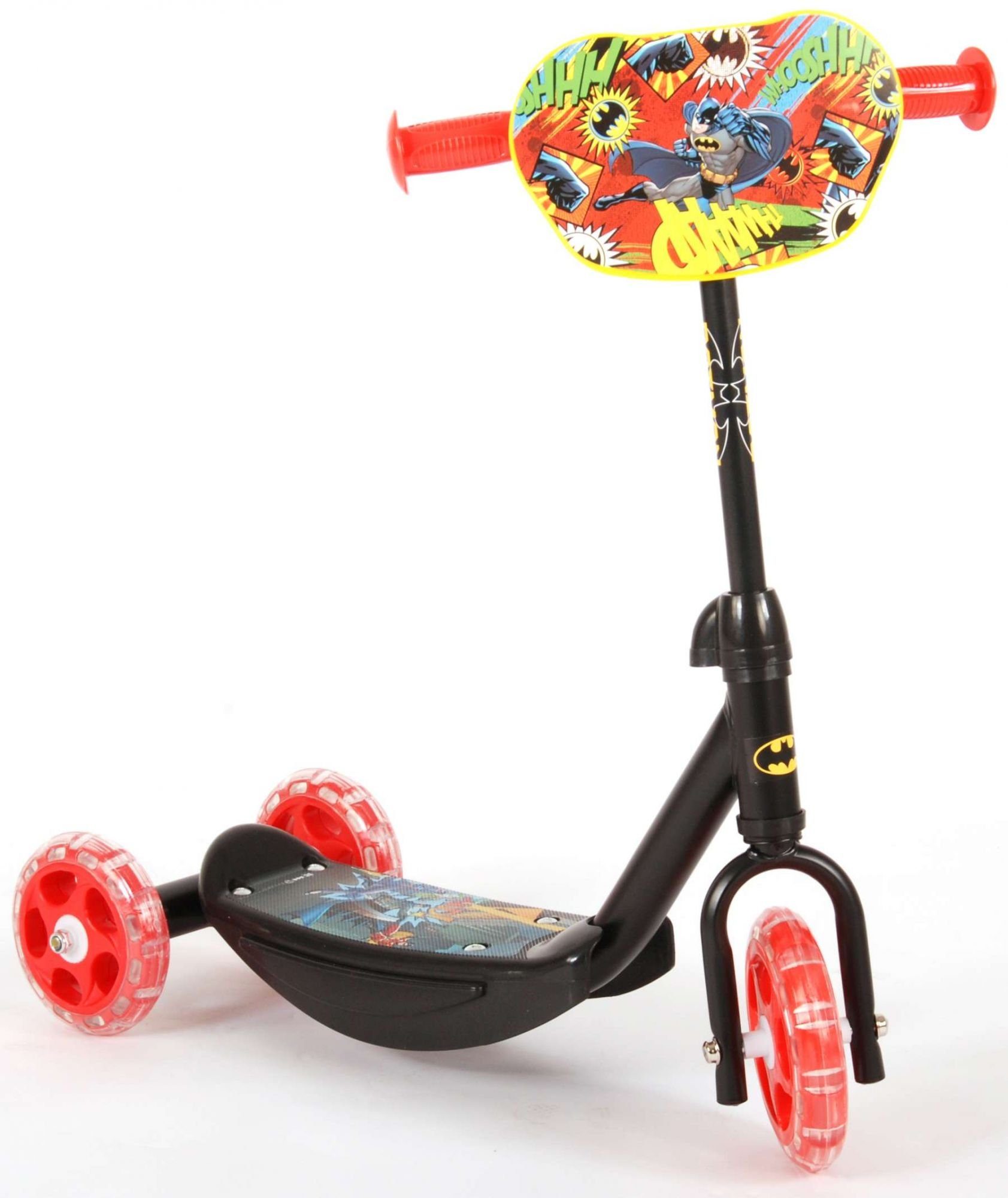 Volare Tretroller Batman Kinderroller schwarz Kinder-Scooter Alter 2 - 6 Jahre max. 20kg, 85% zusammengebaut, Kunststoffräder