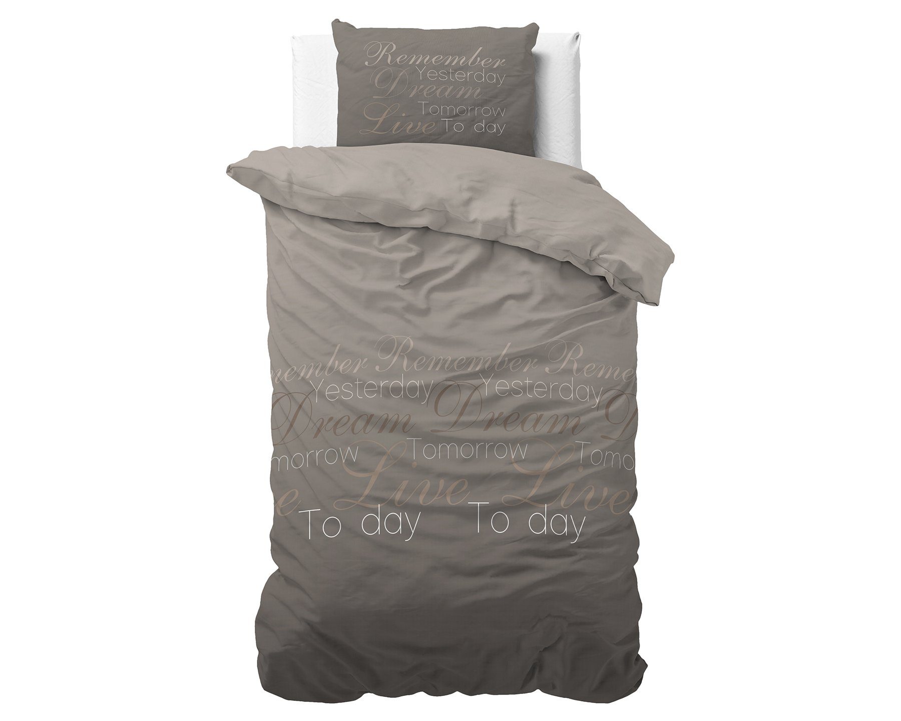 Sitheim® Bettwäsche Sleeptime Elegance Live Today Bettbezug, Baumwolle gemischt, 2 teilig, Antiallergisch, knitterarm und bügelfrei