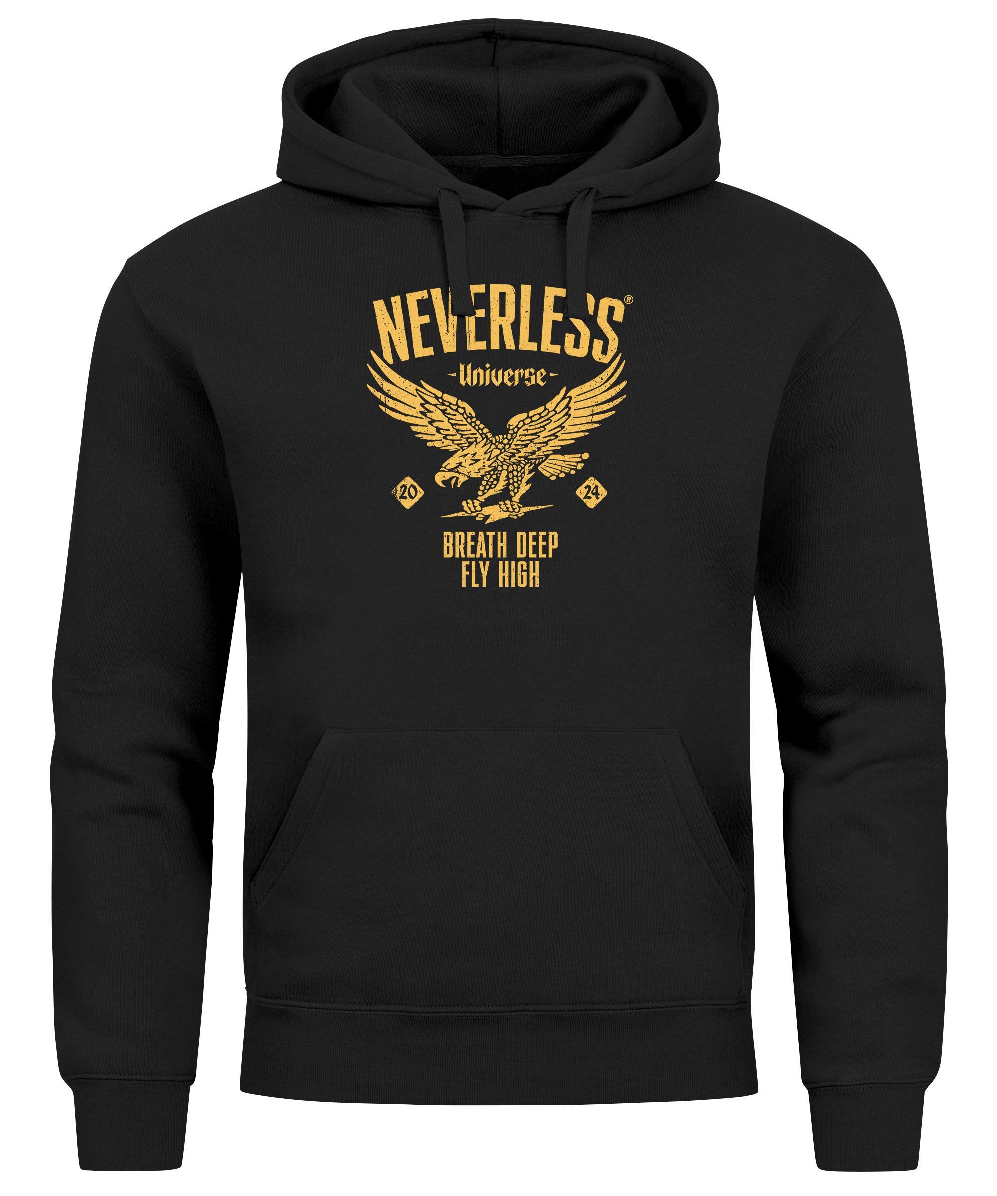 Hoodie Hoodie Herren Adler Eagle Print Retro Aufdruck Vintage Design