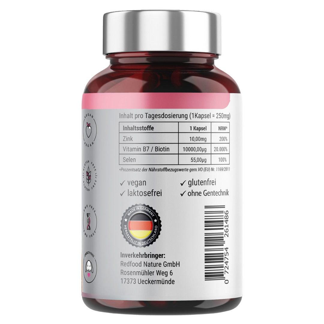 Redfood Biotin, Zink und Selen for Women Kapseln, 1 er 365,00 St.