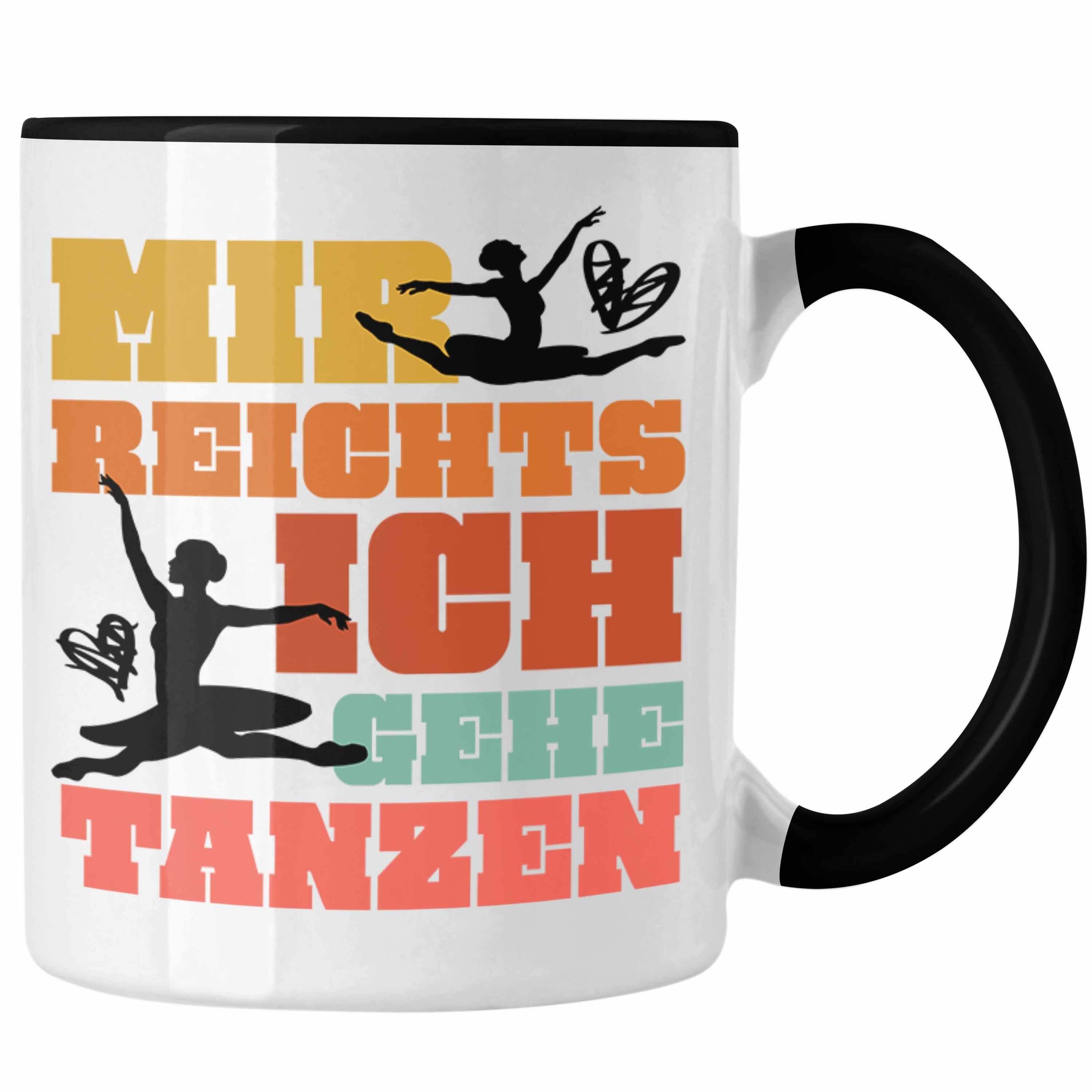 Trendation Tasse Trendation - Ballett Ballerina Tänzerin Tasse Mädchen Geschenk Frauen Tanzen Geschenkidee Kaffeetasse Schwarz