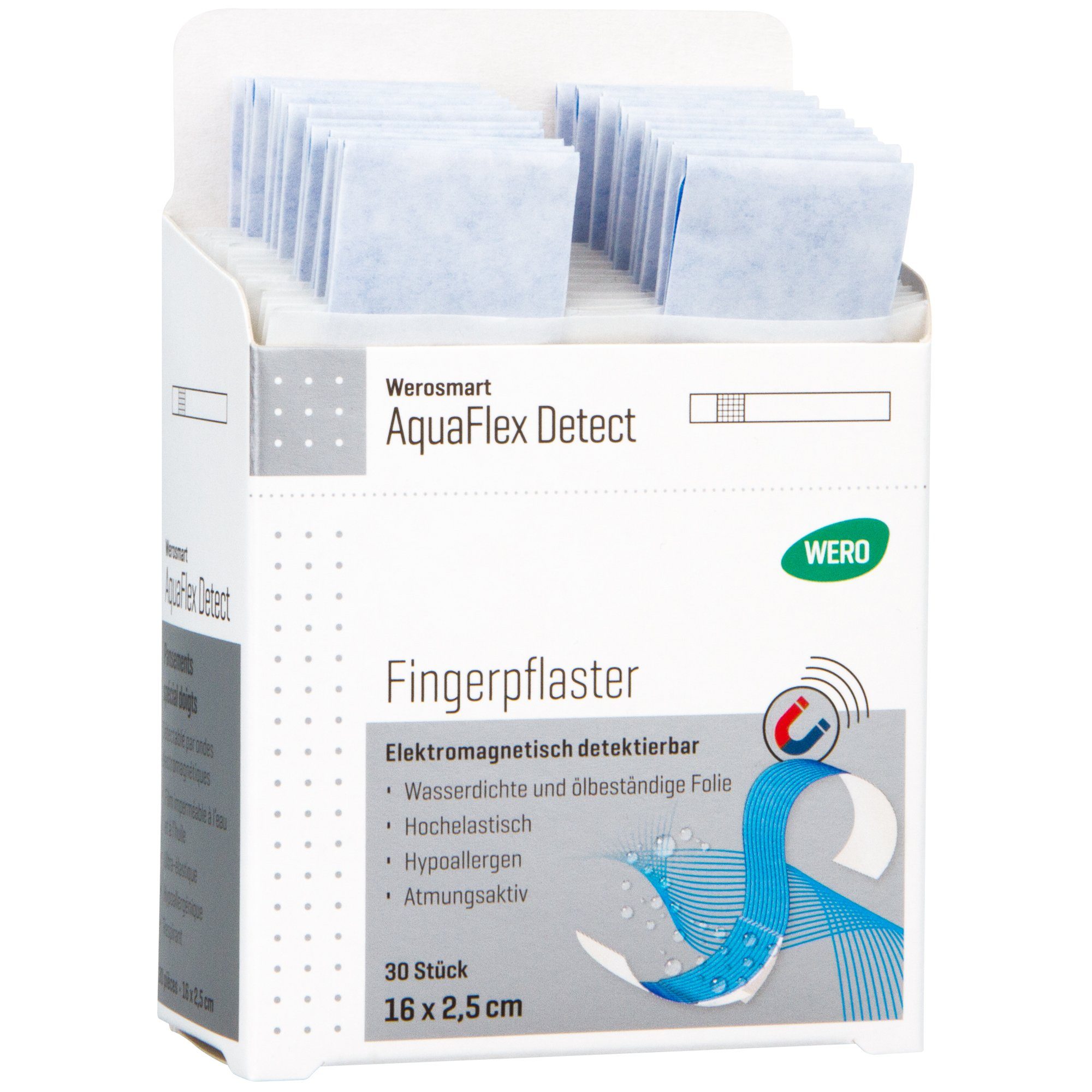 Wundpflaster Werosmart AquaFlex Detect Fingerpflaster 16 x 2,5 cm