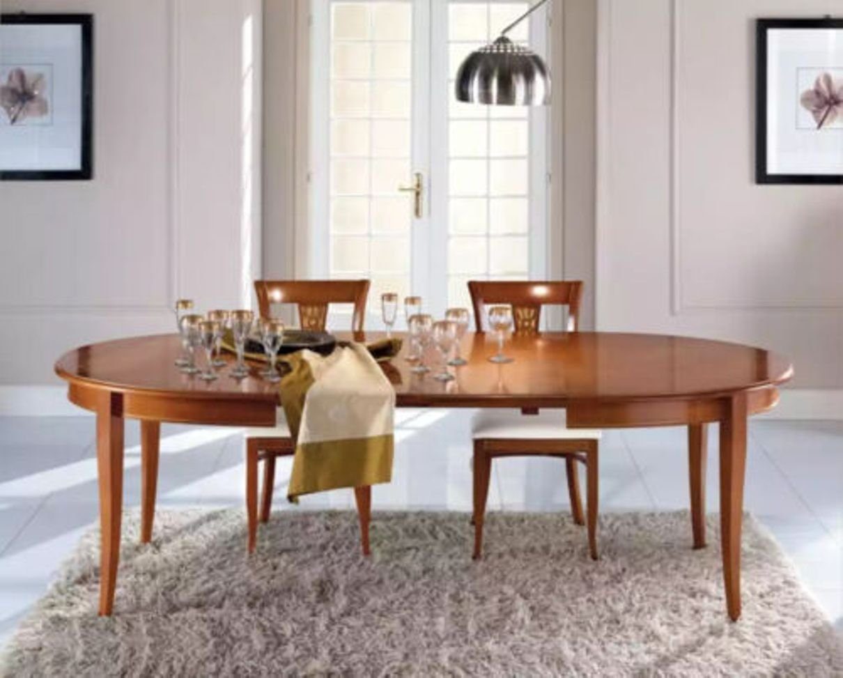 JVmoebel Esszimmer-Set Italienische Möbel Designer Holz Tisch Sitz 4x Stuhl Garnitur, (5-St., Esstisch + 4x Stühle), Made in Italy