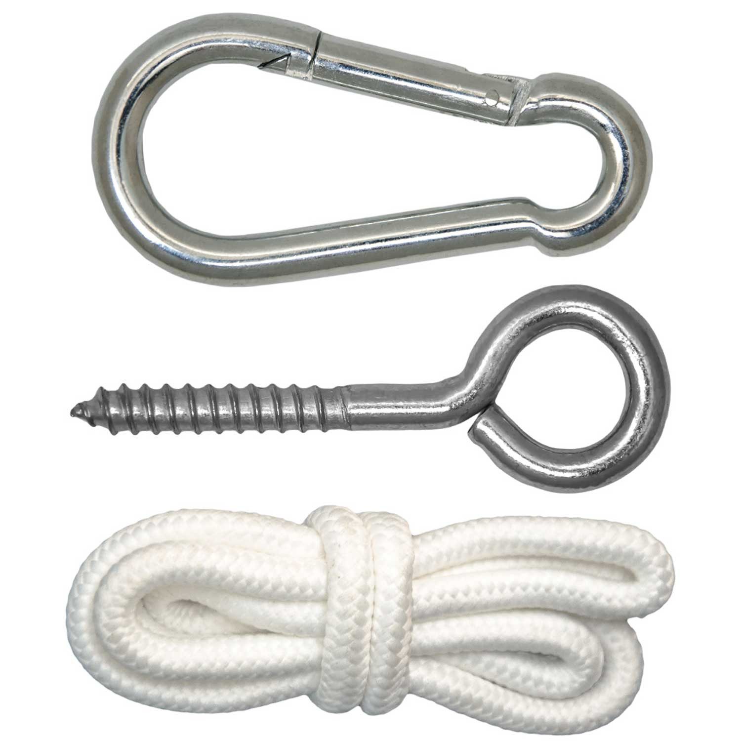 AMANKA Deckenhalter Befestigung für Hängesessel Karabiner mit Seil, Aufhänge Set max bis ca.160kg