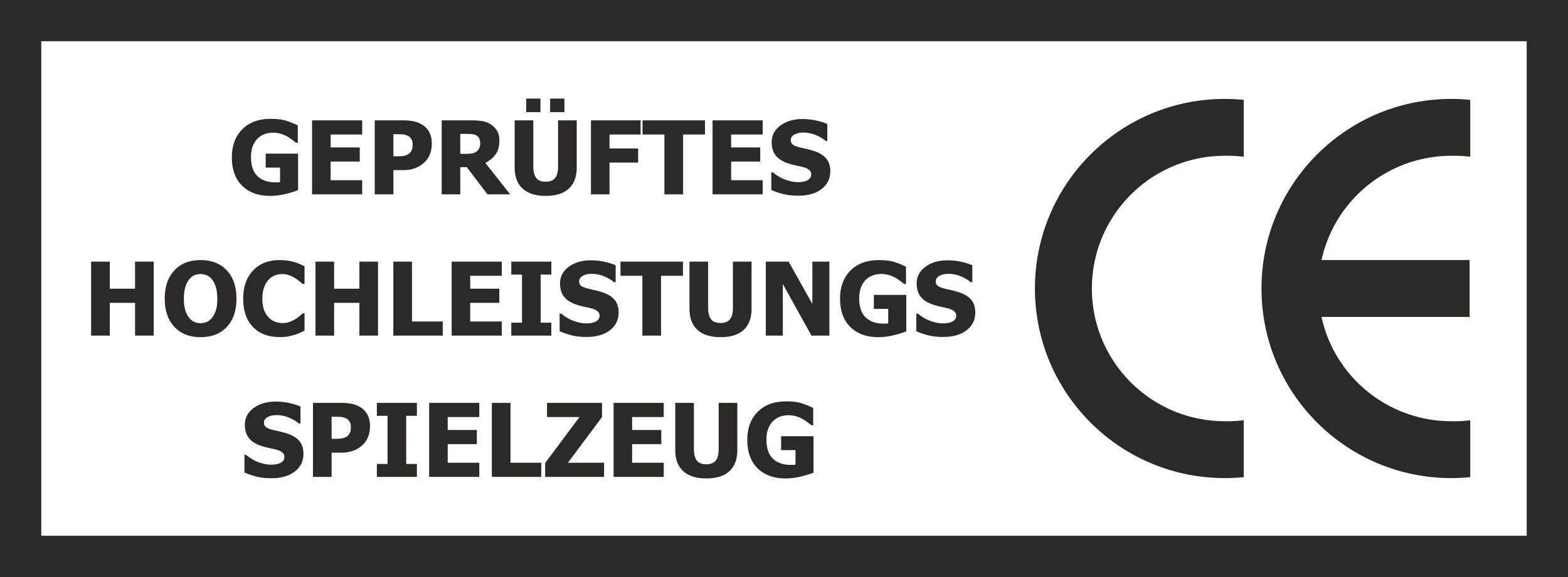 Hermann Schütz Aufkleber Aufkleber CE geprüftes Hochleistungs Spielzeug 190 x 70 mm