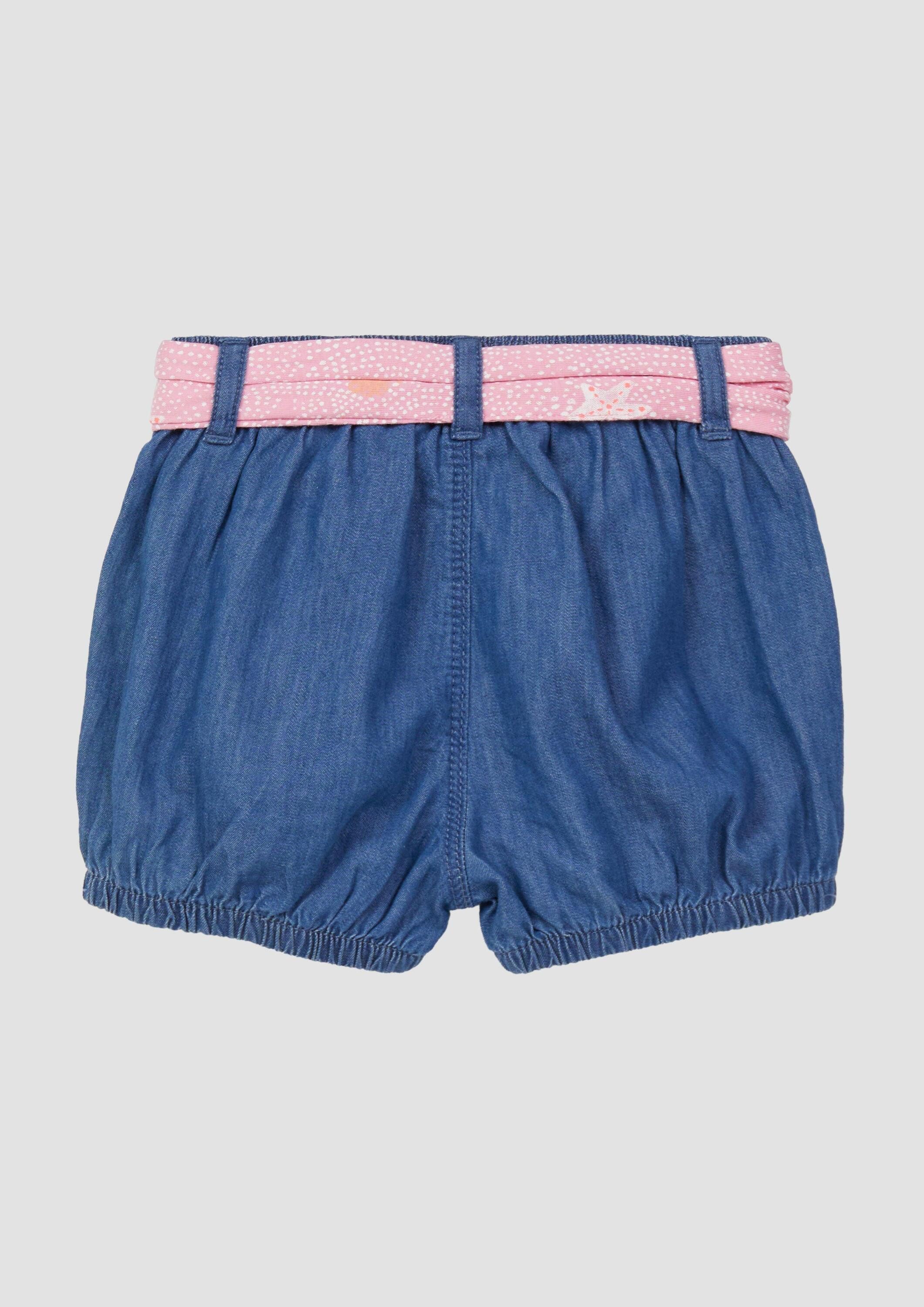 s.Oliver Jeansshorts Jeans-Hose Baumwoll-Shorts in Denimoptik mit Gürtel