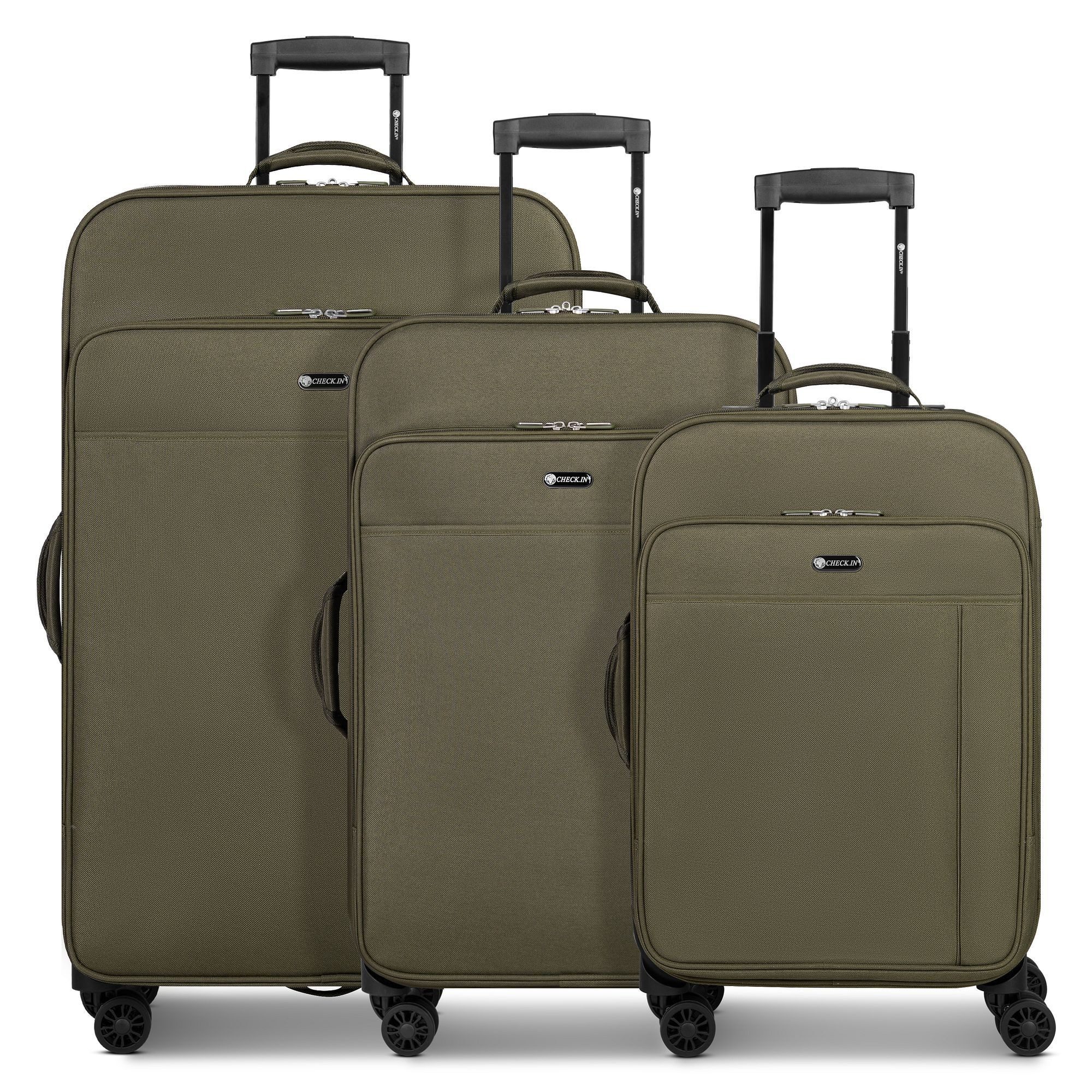 CHECK.IN® Trolleyset Sevilla 2.0, 4 Rollen, (3-teilig, 3 tlg), Polyester