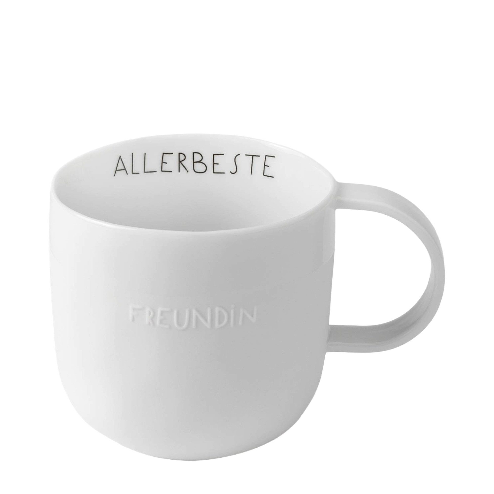 Räder Tasse räder Guten Morgen Tasse Allerbeste Freundin Porzellan Weiß, Porzellan