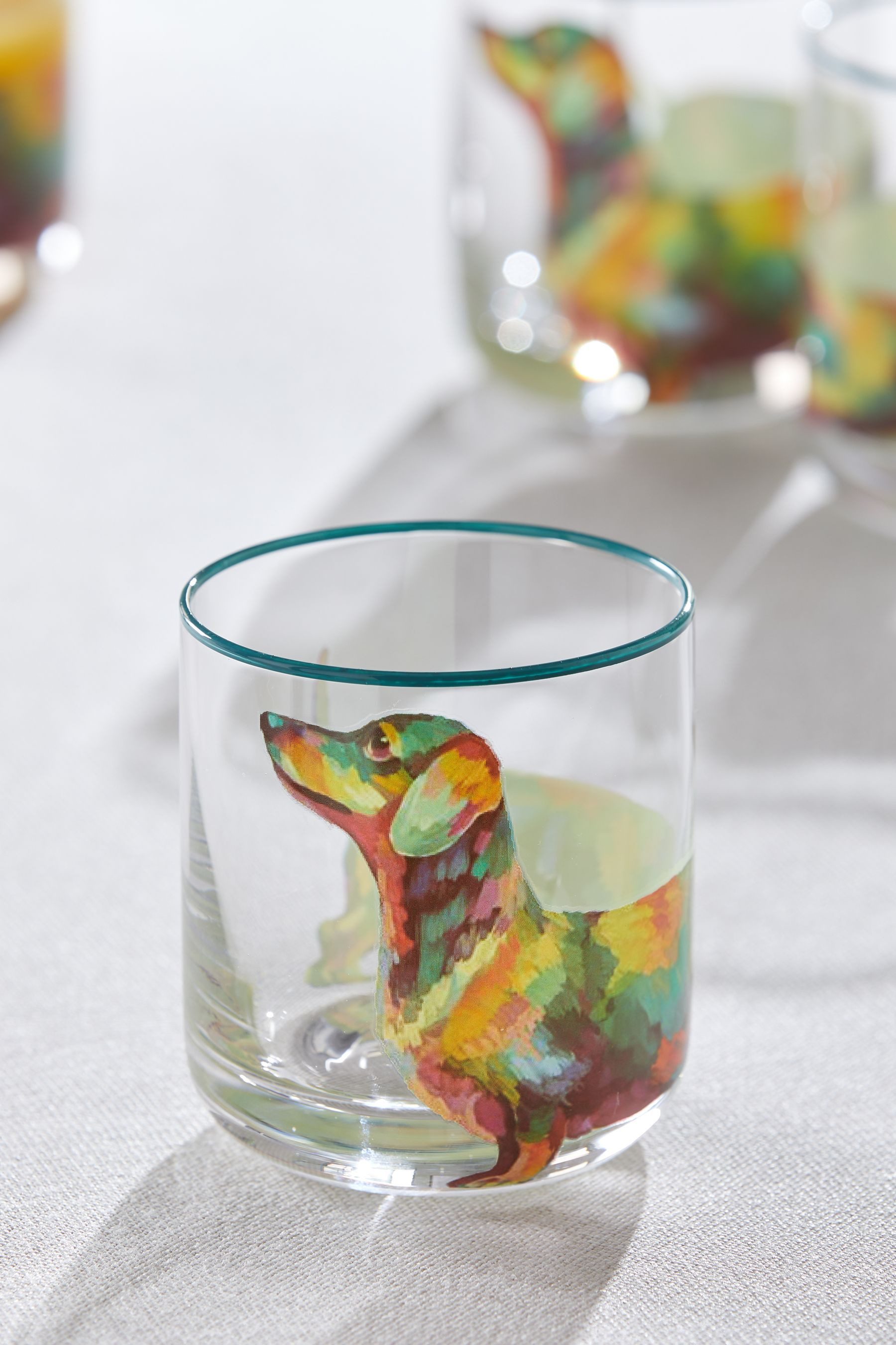 Next Tumbler-Glas Whiskeygläser mit Dackelmotiven, 4er-Set, 1-tlg., Glas