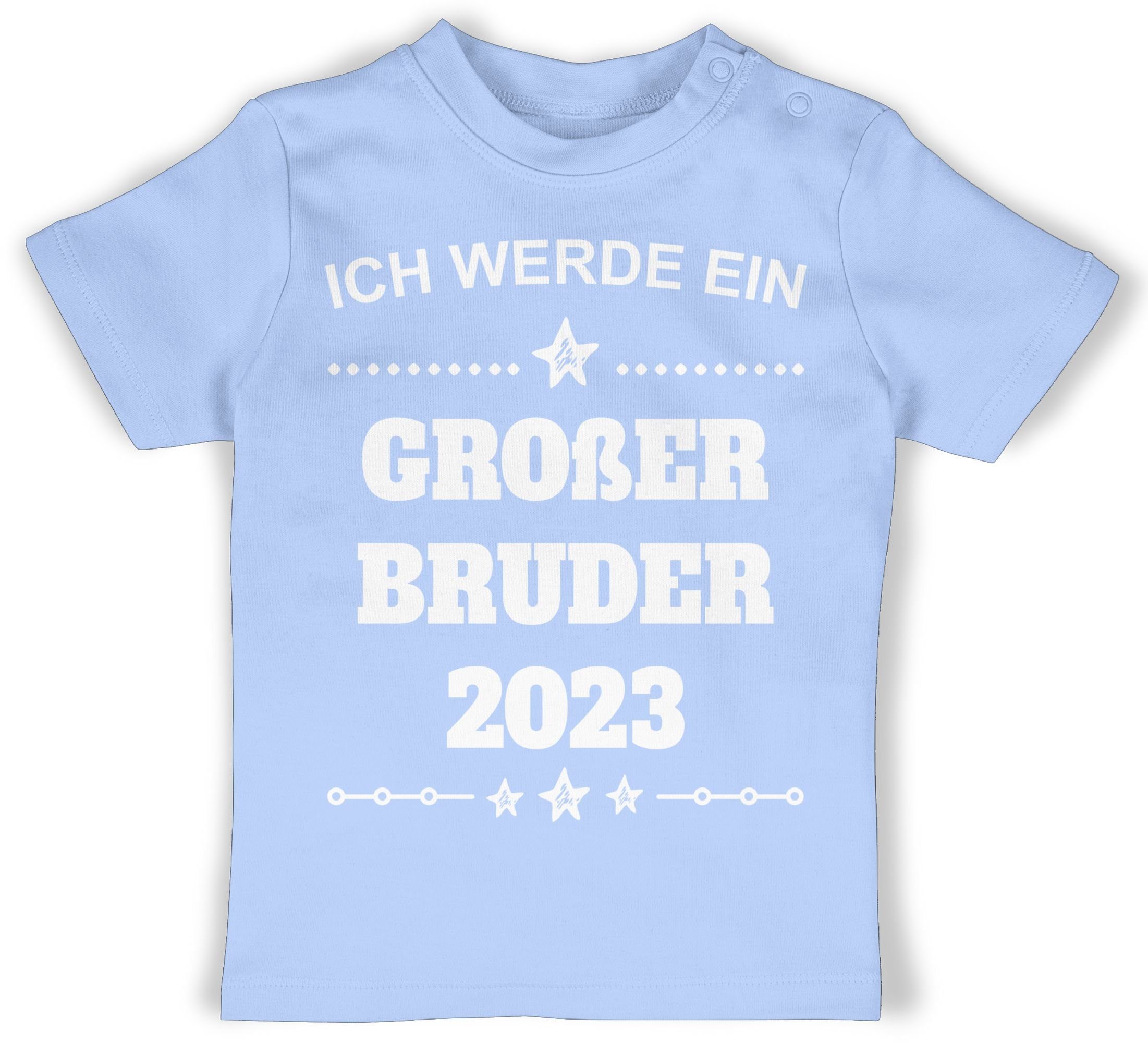 Shirtracer T-Shirt Ich werde ein großer Bruder 2023 Großer Bruder 2 Babyblau