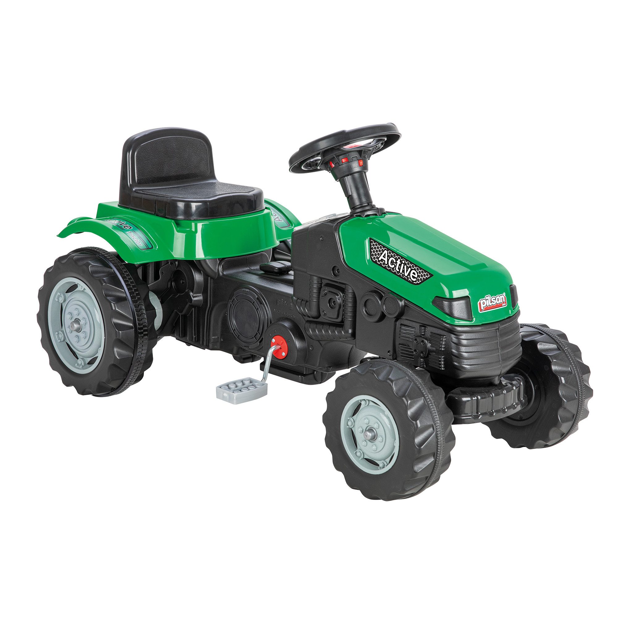 Lemodo Trettraktor Kinder Traktor mit Kettenantrieb, Kinderfahrzeug ab 3 Jahre