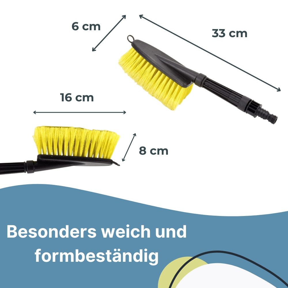 GarPet Autowaschbürste Waschbürste mit Wasseranschluss Auto Reinigung Boot Reinigungsbürste – Bild 2 von 5
