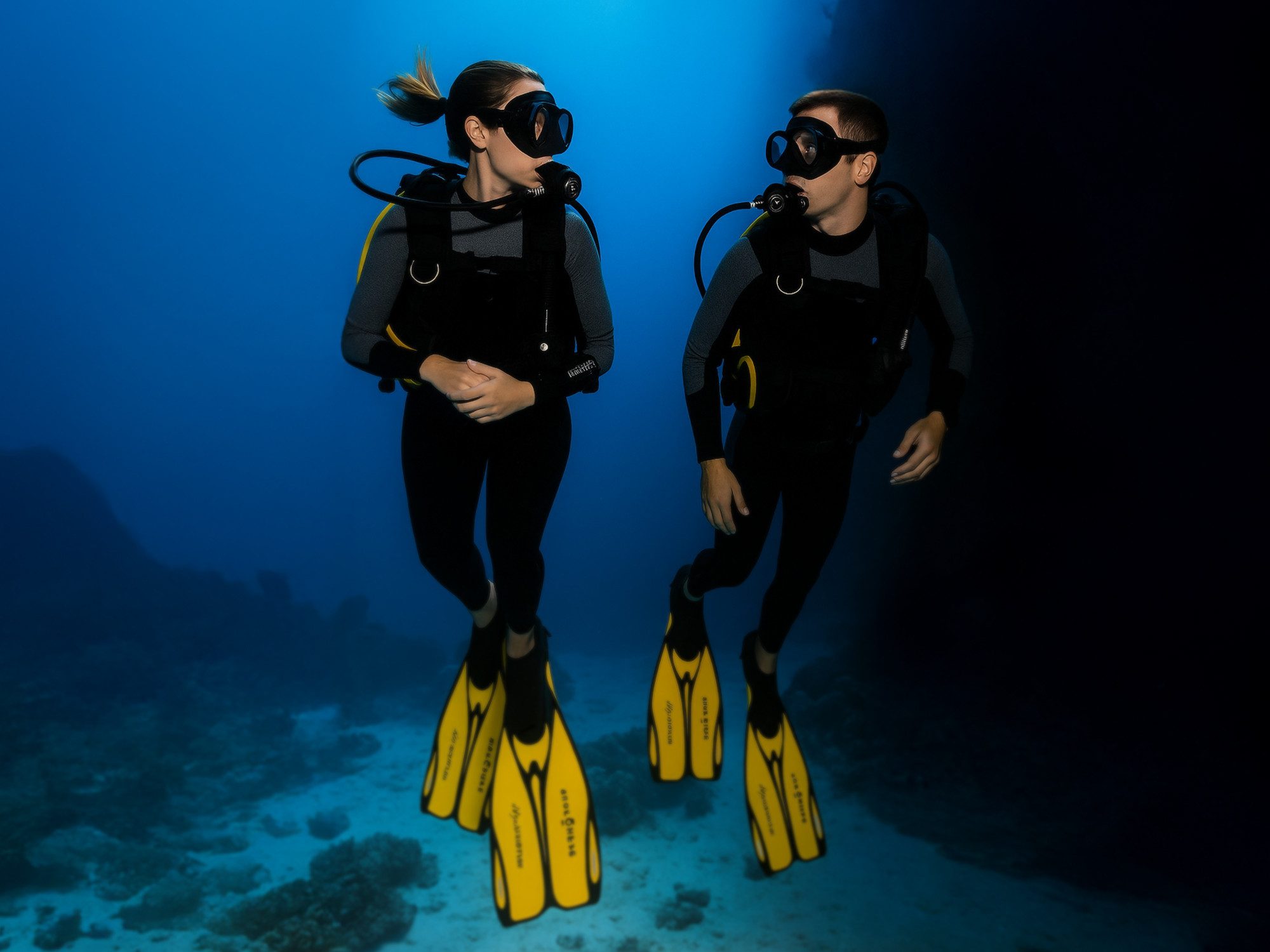 Aqua Lung Sport Flosse Taucherflossen für Erwachsene zum Schnorcheln und Schwimmen (Hydrostream, 1 St., Lange Schwimmflossen für Damen und Herren), Leistungsstarke Schnorchelflossen - Gelb